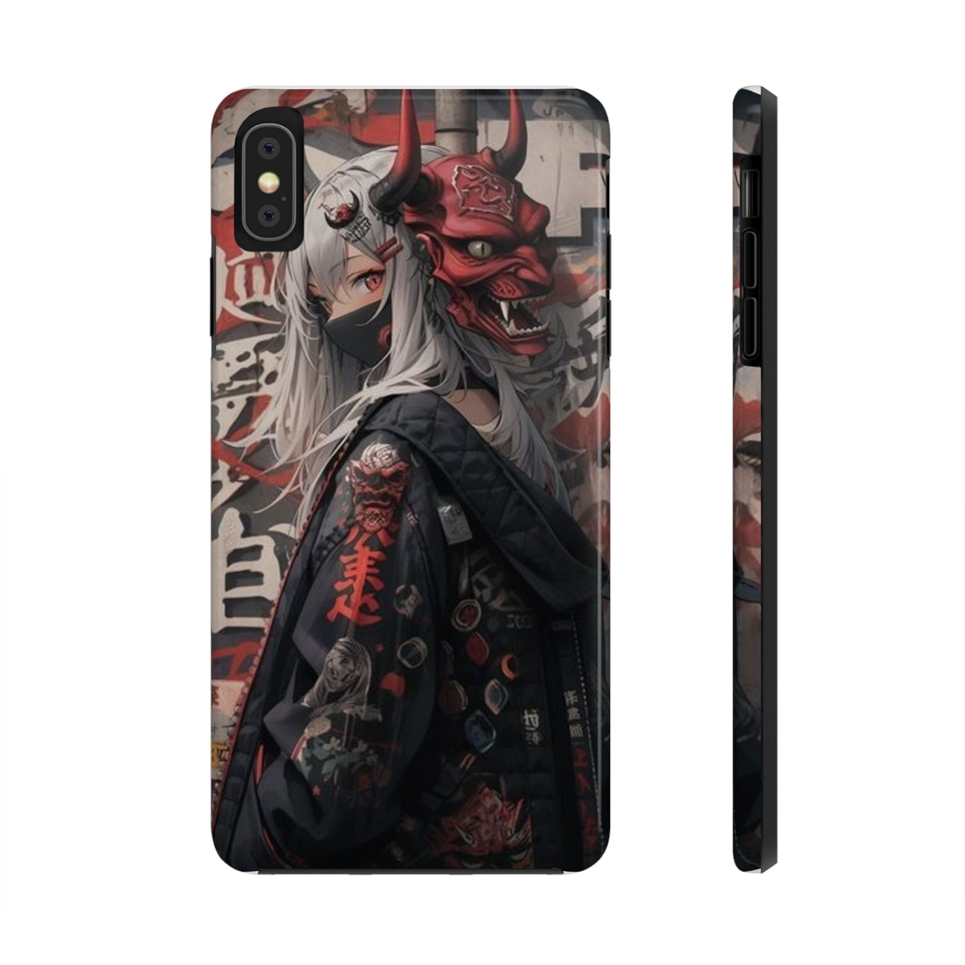 Anime Kabuki Mask Theme Phone Cases for Iphones & Samsung Durable
