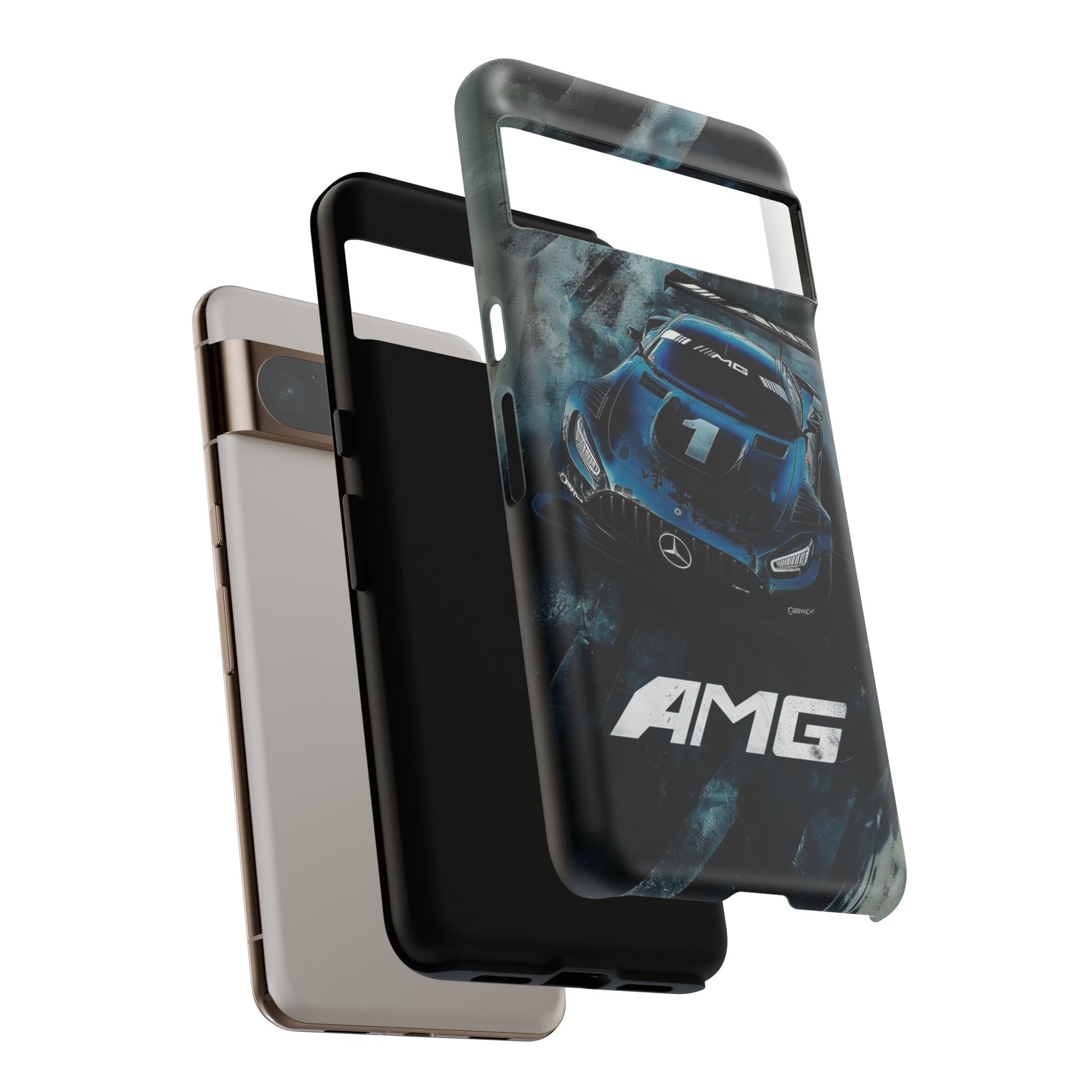 Mercedes AMG Racing Car Tough Cases for iPhones, Samsung, and Pixel