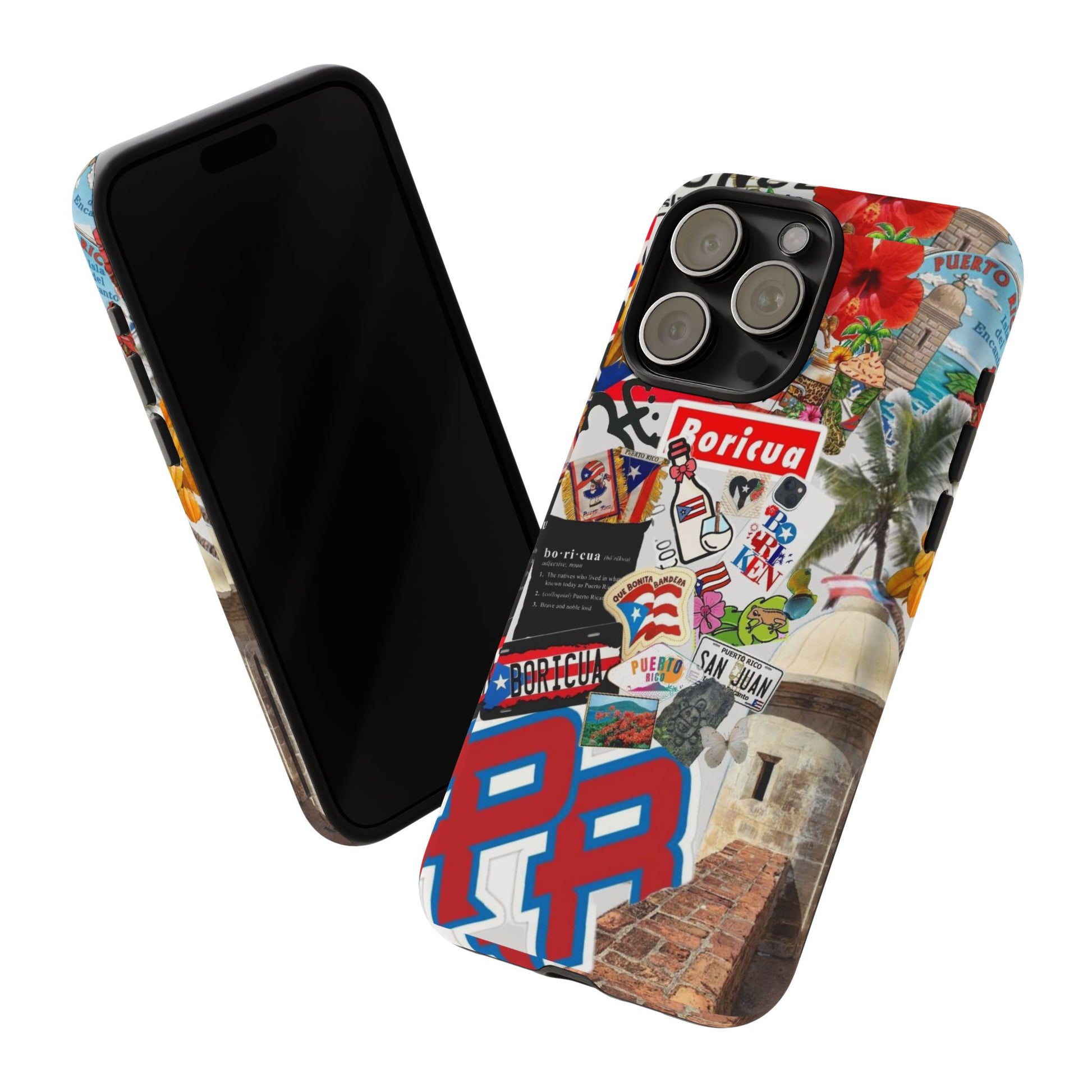 Puerto Rico Boricua Art Tough Cases for iPhones, Samsung, and Pixel