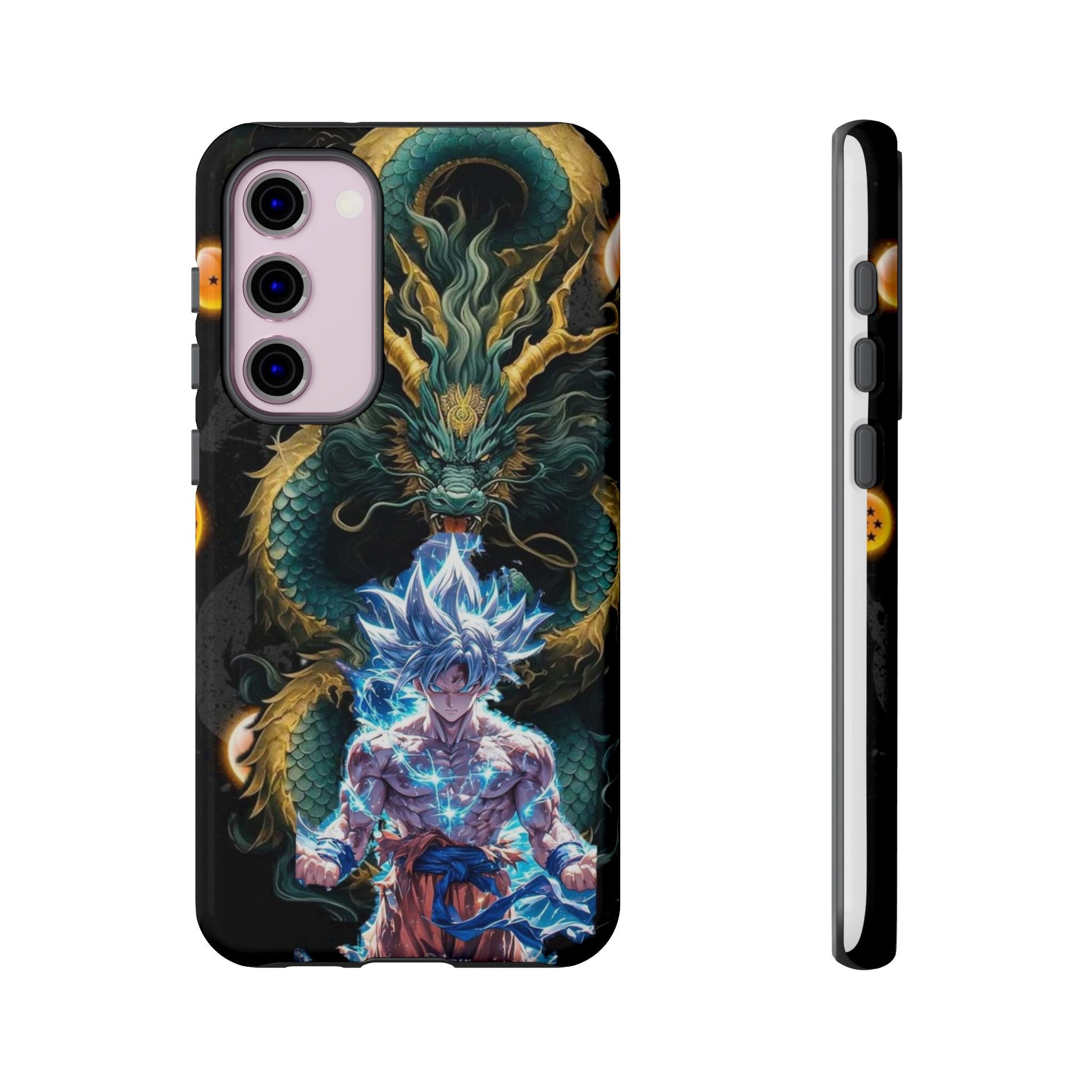 Anime Goku x Shenron Dragonball Z Tough Cases for iPhones, Samsung, and Pixel