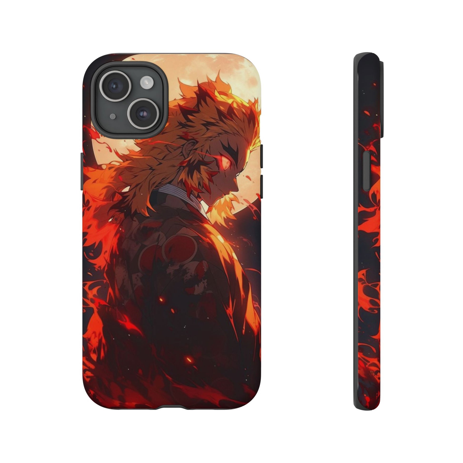 Demon Sl;ayer Rengoku Anime Phone Case, Tough Cases for iPhones, Samsung, and Pixel