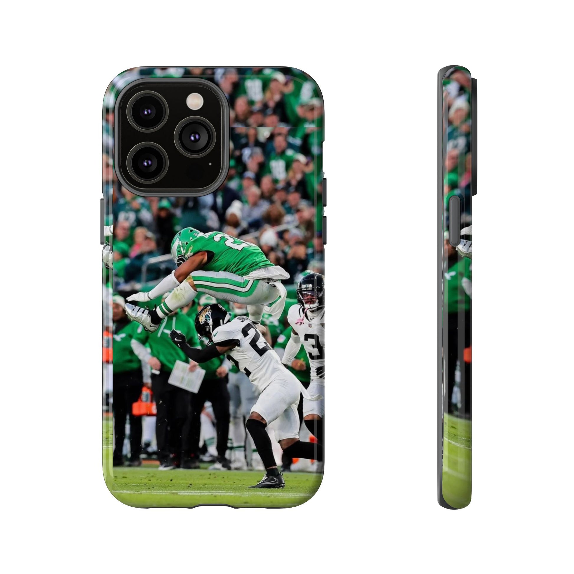 Saquon Barkley The Huddle Eagles Football Tough Cases for iPhones, Samsung, and Pixel