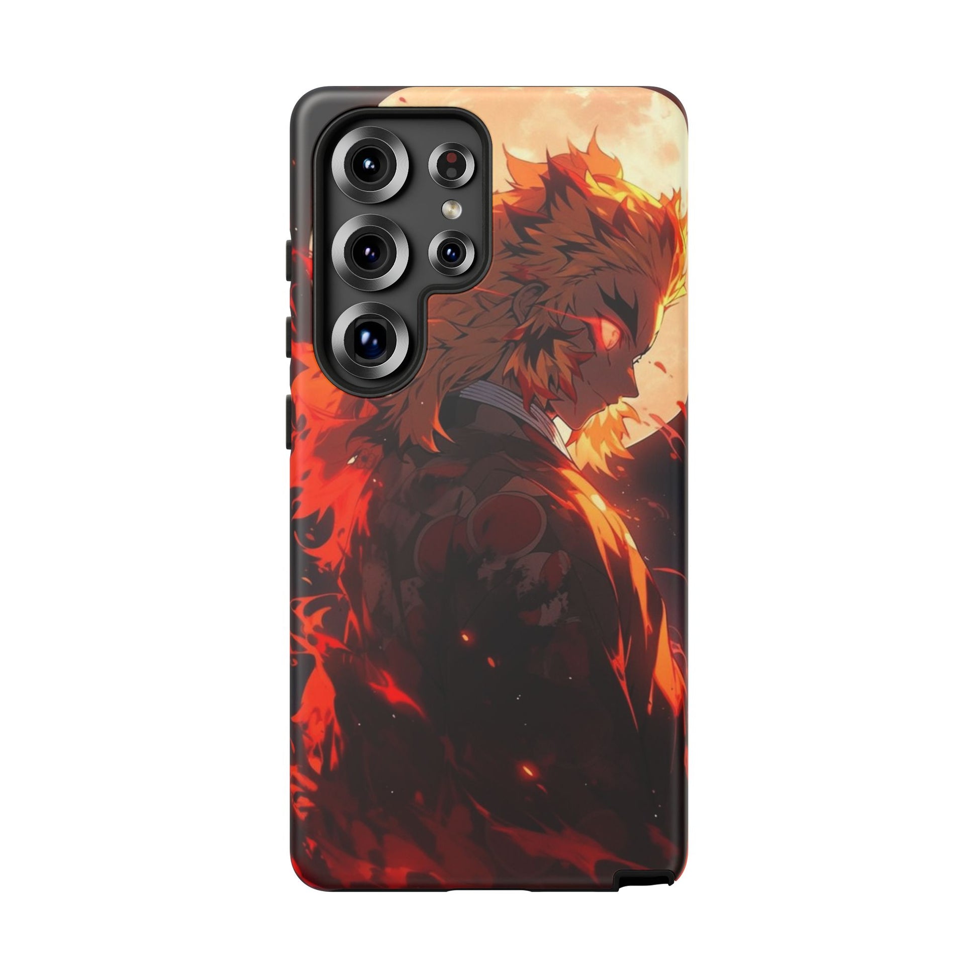 Demon Sl;ayer Rengoku Anime Phone Case, Tough Cases for iPhones, Samsung, and Pixel