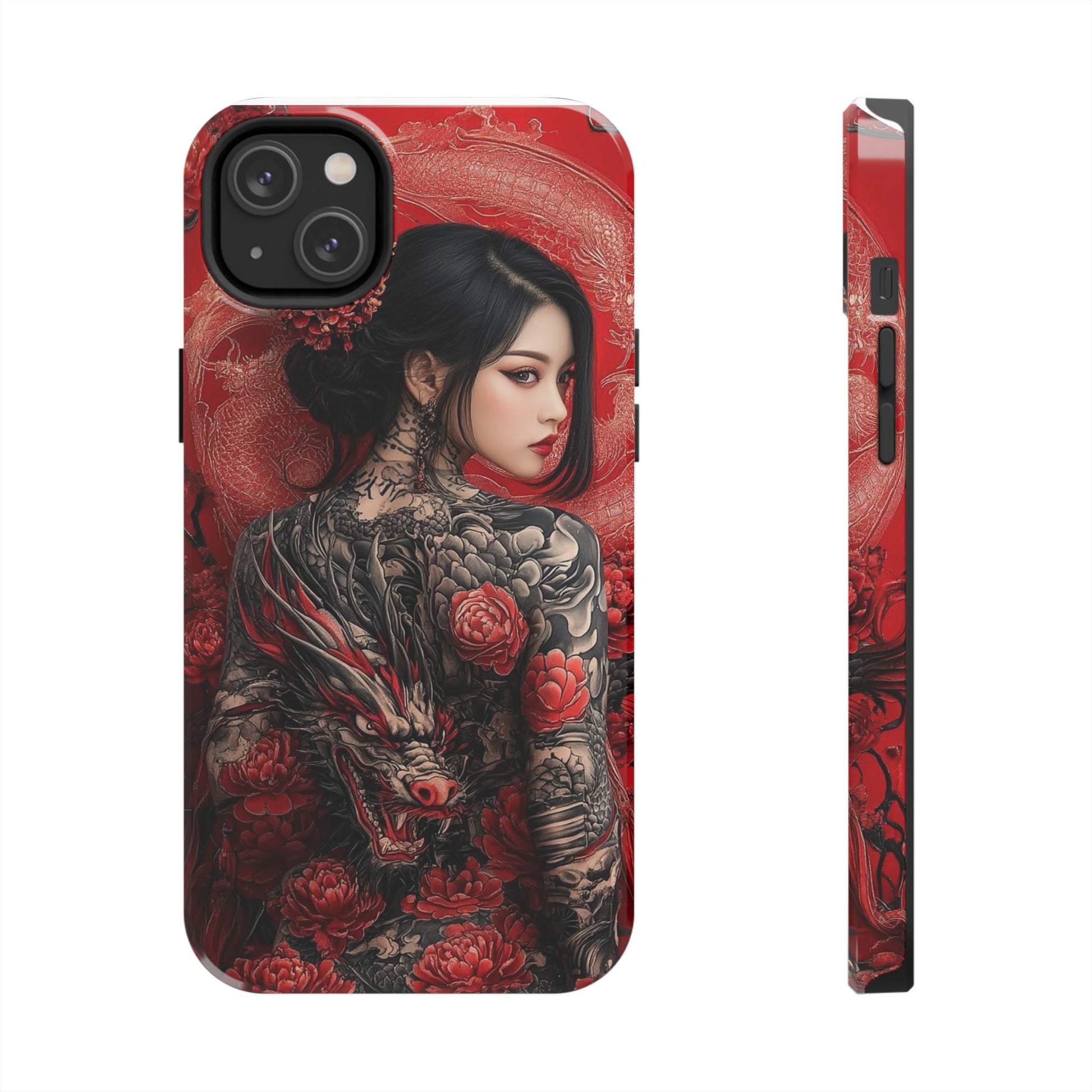 Japanese Geisha Tattooed Girl Phone Cases for Iphones & Samsung Durable