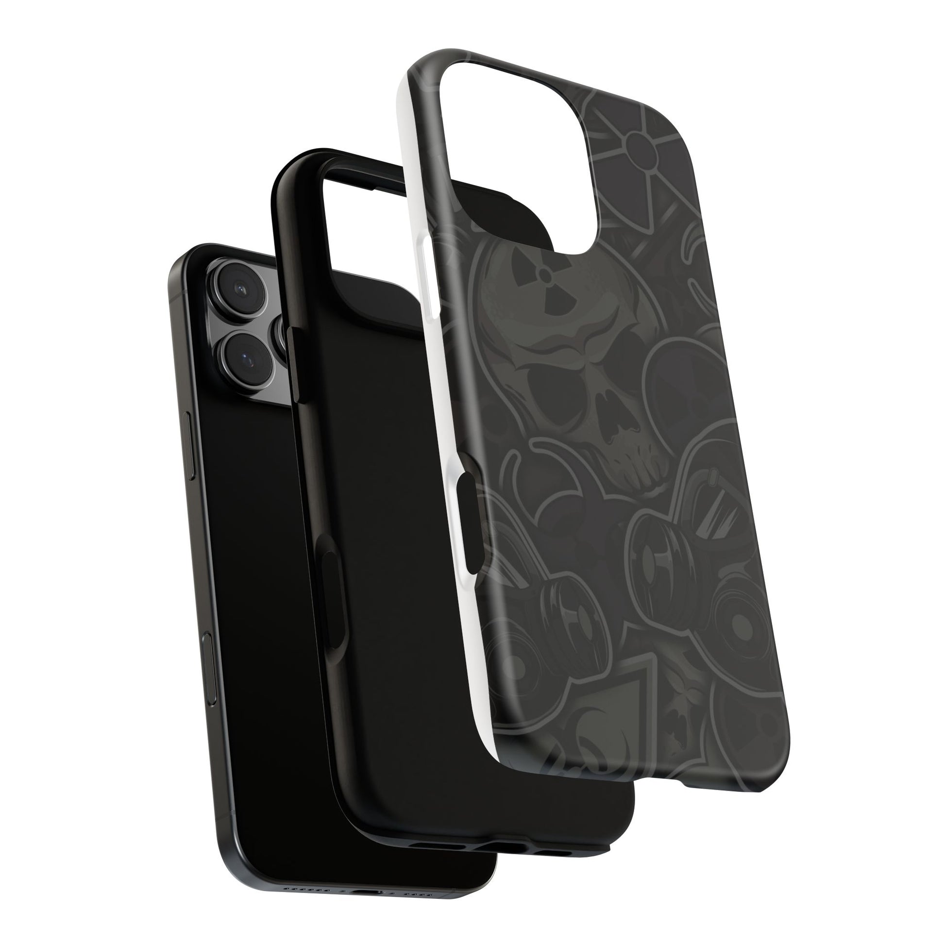 Tough Cases Phone Case, Edgy Skull Design Phone Cover, Gothic Cell Phone Shell