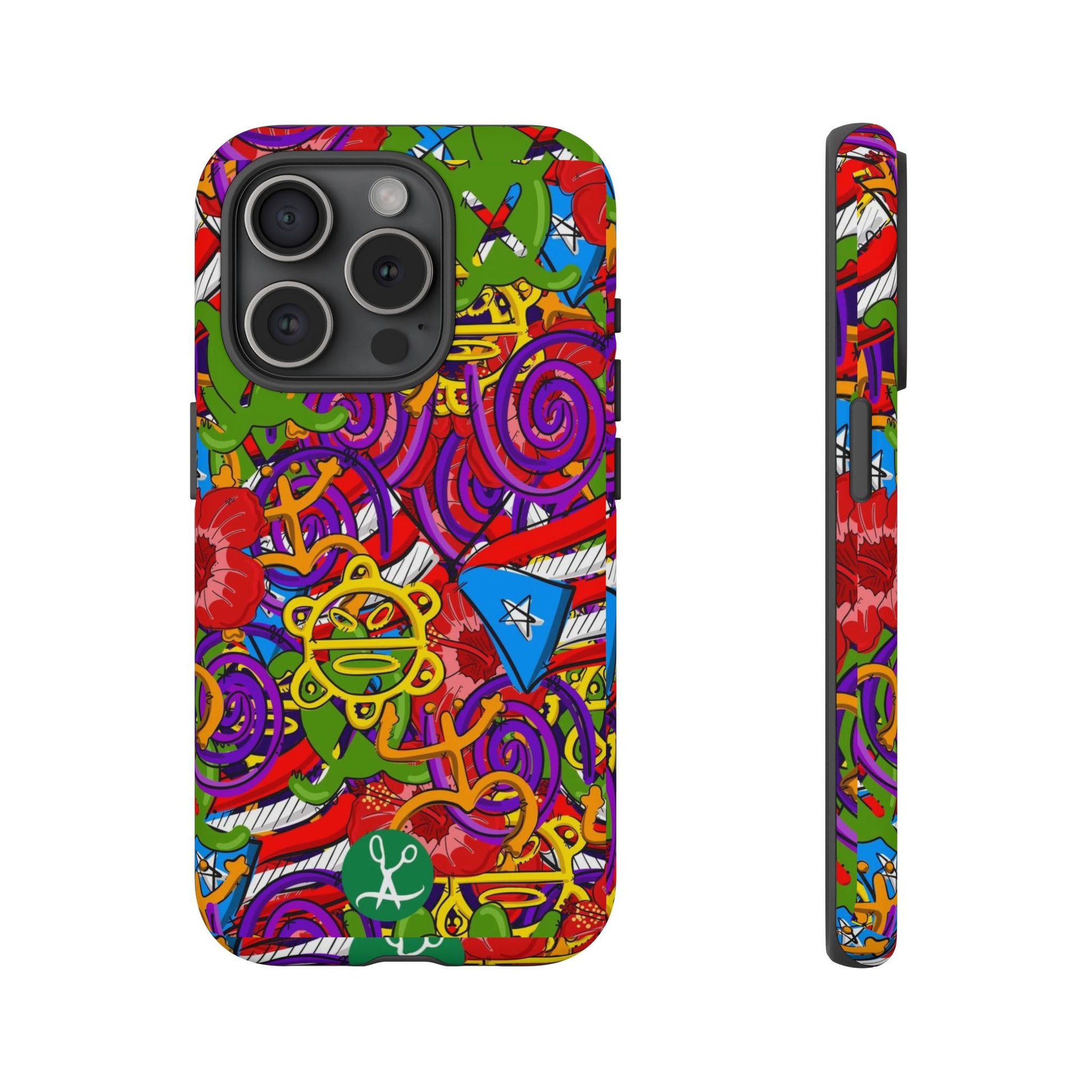 Puerto Rico Taino Tribal Art Tough Cases for iPhones, Samsung, and Pixel