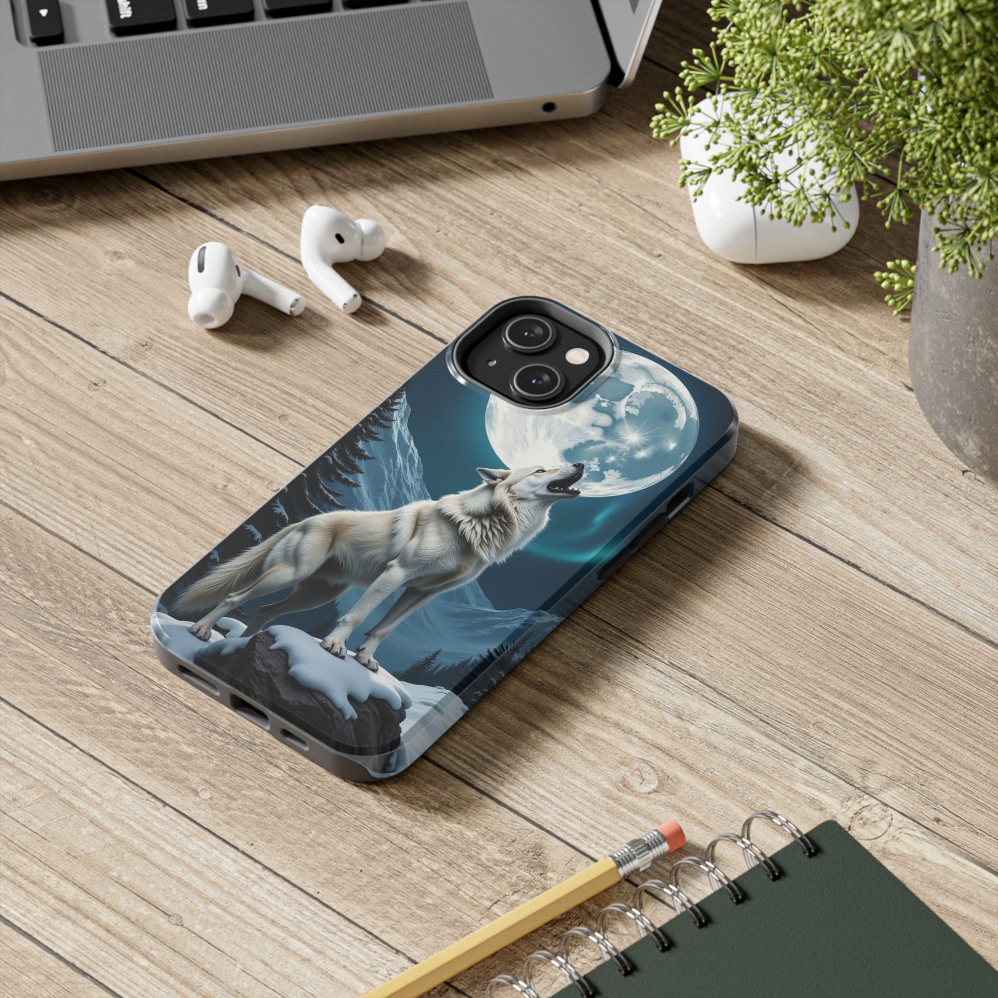 Howling Wolf Theme Phone Cases for iPhones & Samsung Phones