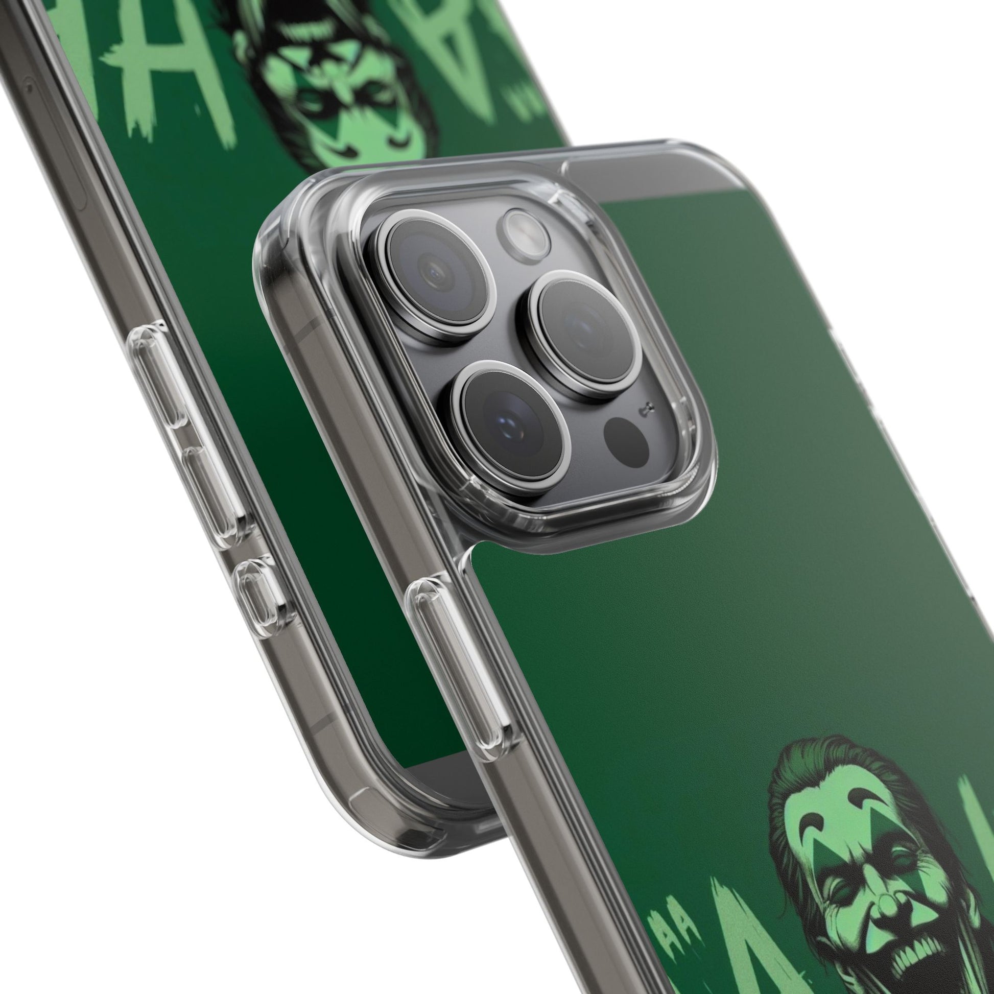 Phone Case, Comic book Inspired Design Joker Hahaha, Clear Phone Cover, Funny