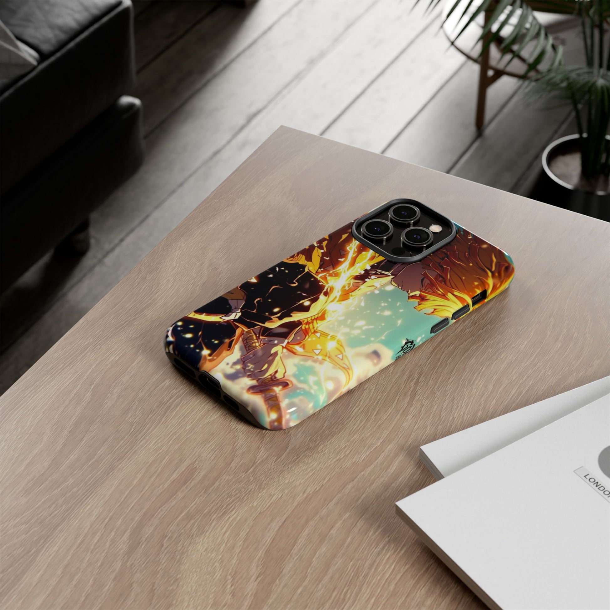 Demon Slayer Zenitsu Anime Theme Phone Case, Tough Cases for iPhones, Samsung, and Pixel