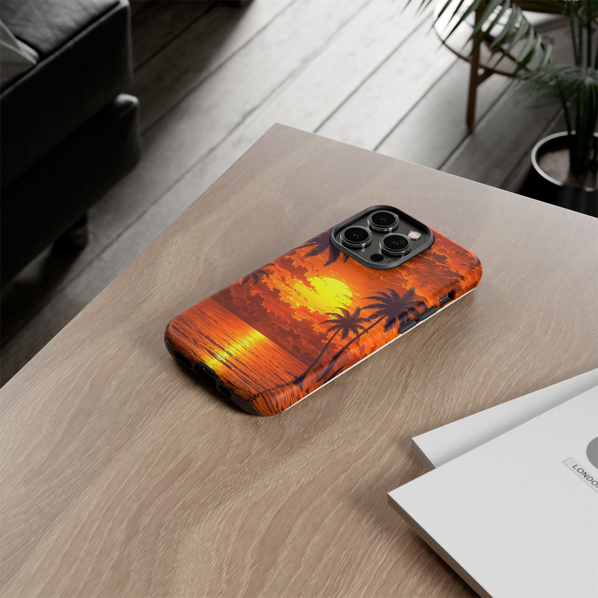 Beautiful Beach Sunset Tough Cases for iPhones, Samsung, and Pixel