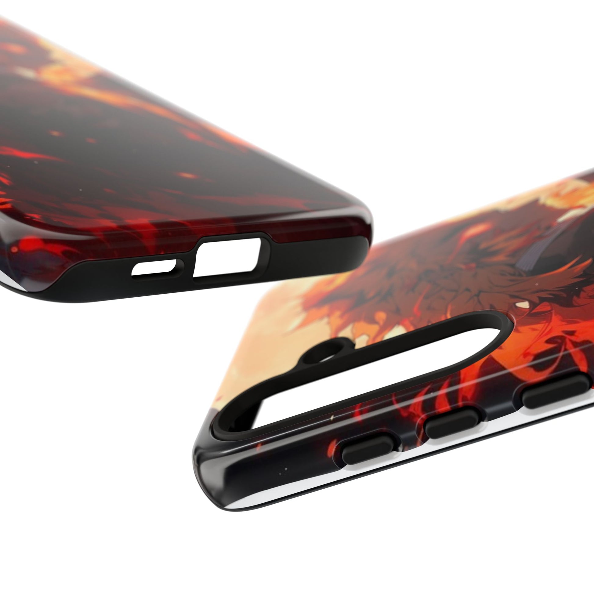 Demon Sl;ayer Rengoku Anime Phone Case, Tough Cases for iPhones, Samsung, and Pixel