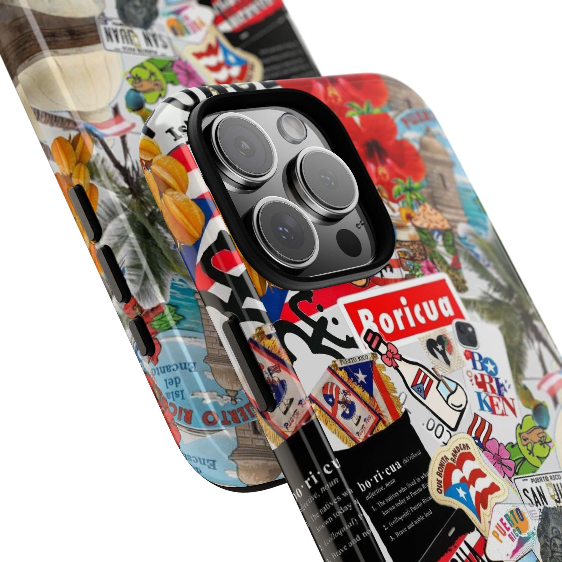 Puerto Rico Boricua Art Tough Cases for iPhones, Samsung, and Pixel