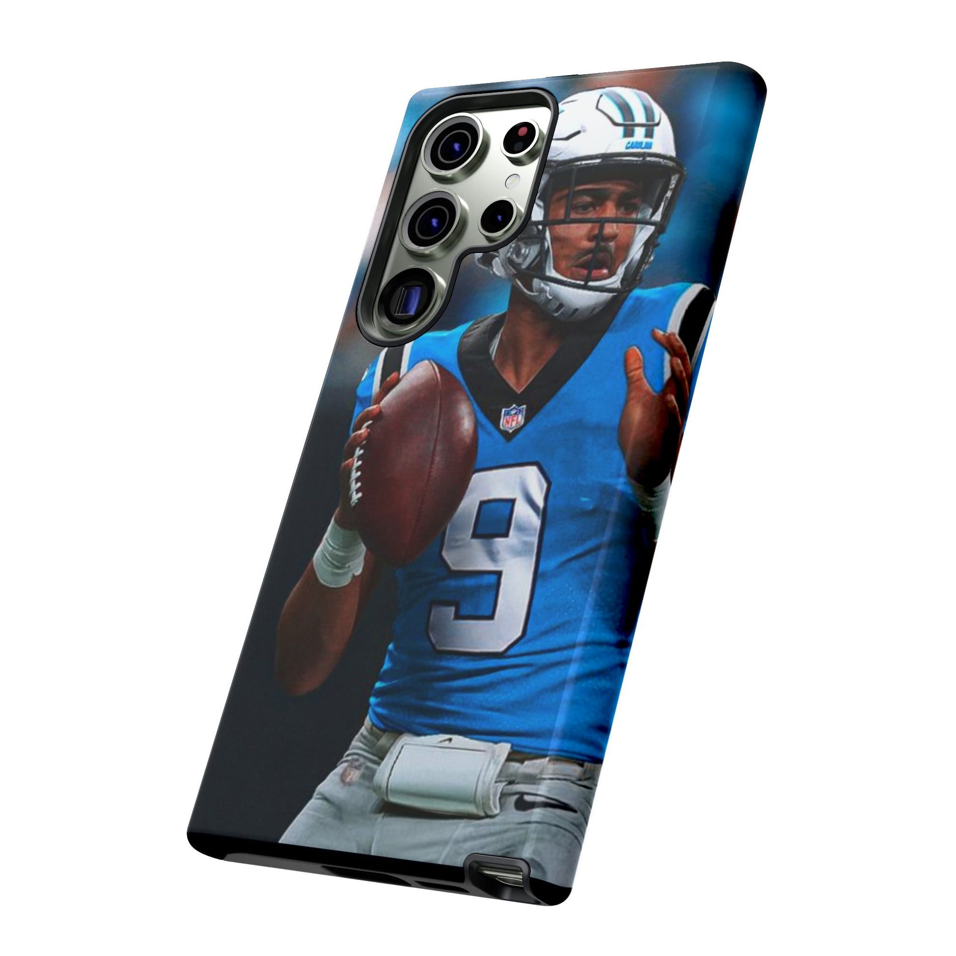 Carolina Panthers Bryce Young Football Tough Cases for iPhones, Samsung, and Pixel