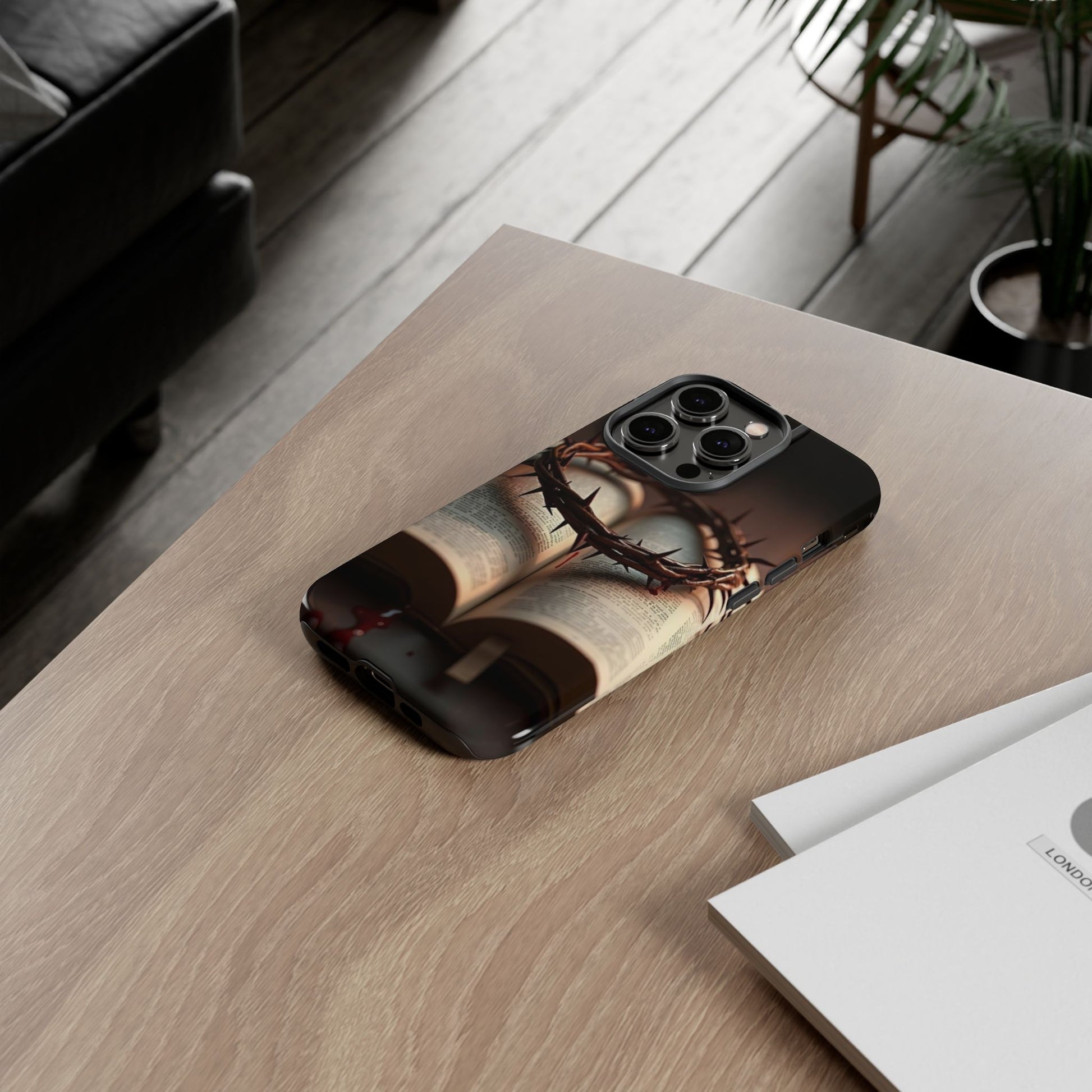 Crown of Thorns and Bible Christian Tough Cases for iPhones, Samsung, and Pixel