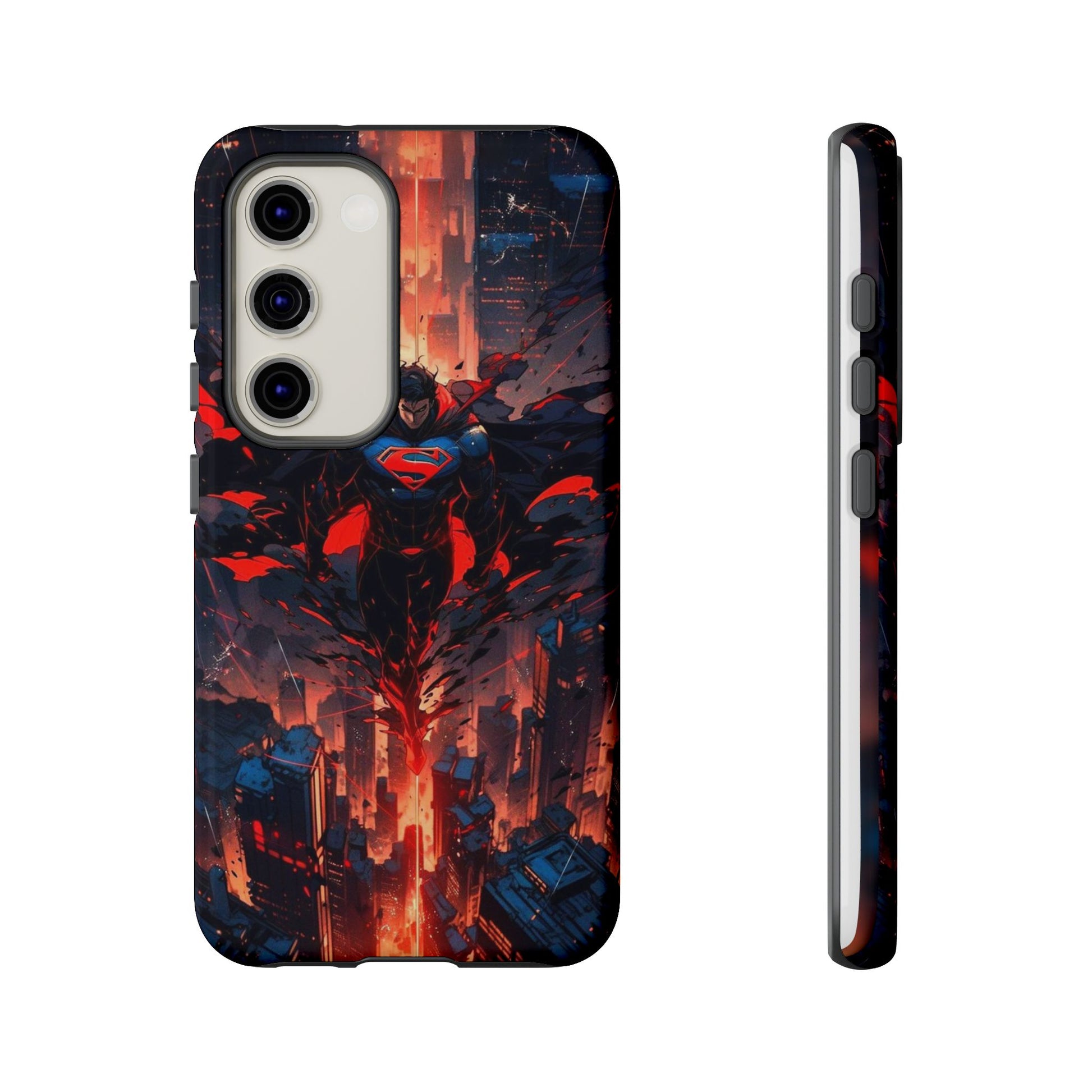 Anime Superman Tough Cases for iPhones, Samsung, and Pixel