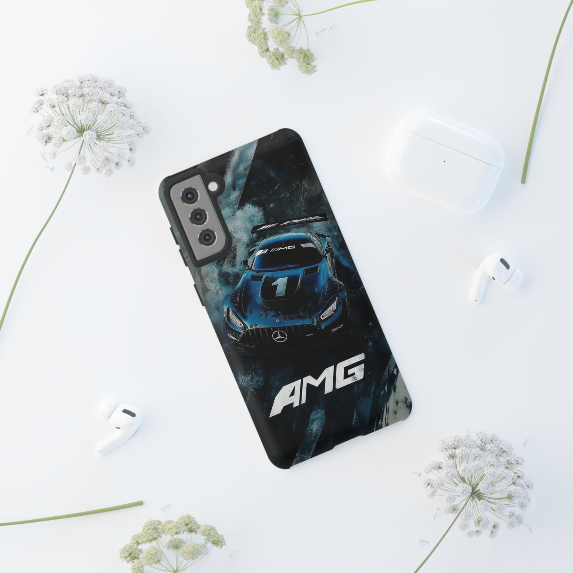 Mercedes AMG Racing Car Tough Cases for iPhones, Samsung, and Pixel