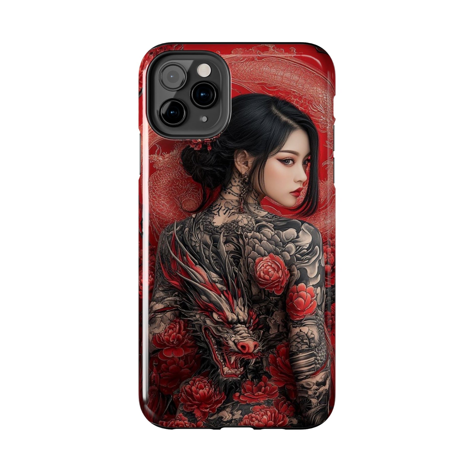 Japanese Geisha Tattooed Girl Phone Cases for Iphones & Samsung Durable