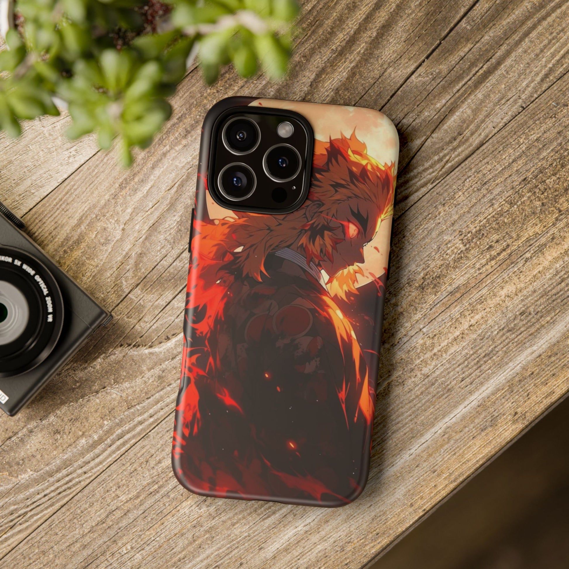Demon Sl;ayer Rengoku Anime Phone Case, Tough Cases for iPhones, Samsung, and Pixel