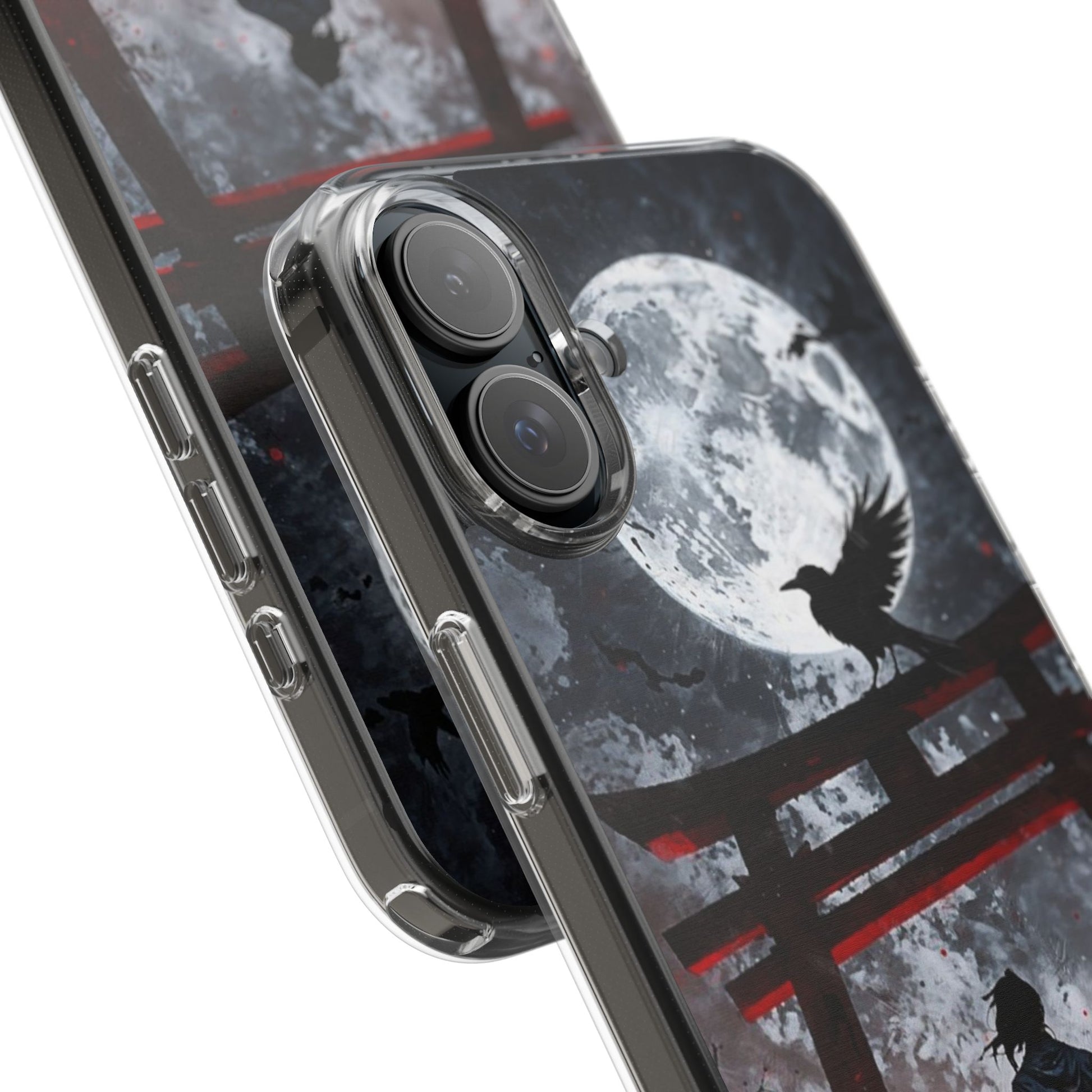 The Lone Samurai and Crow Design case for Iphone and Samsung phones