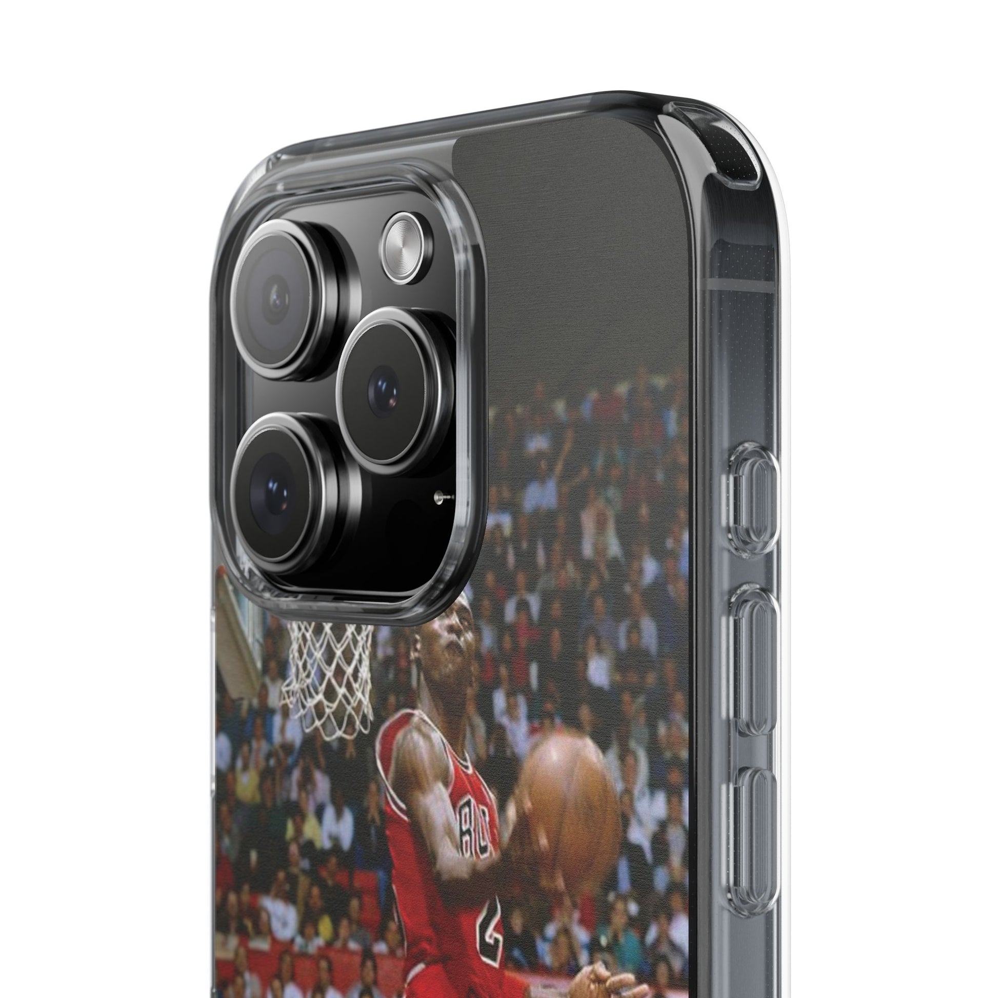Vintage Jordan Dunk themed Basketball Inspired design Clear Phone Cases