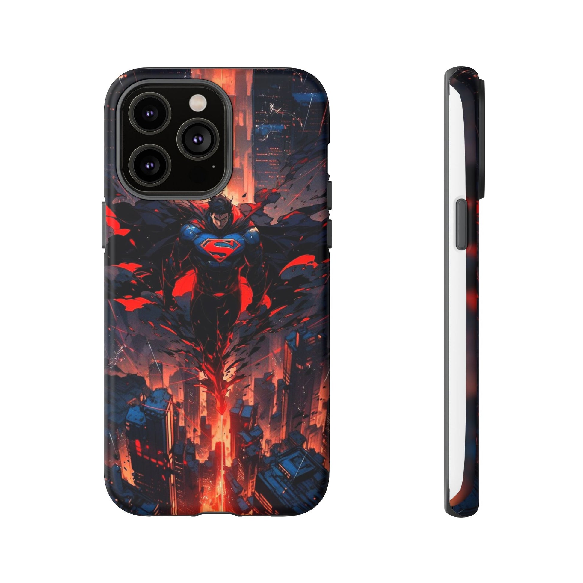 Anime Superman Tough Cases for iPhones, Samsung, and Pixel
