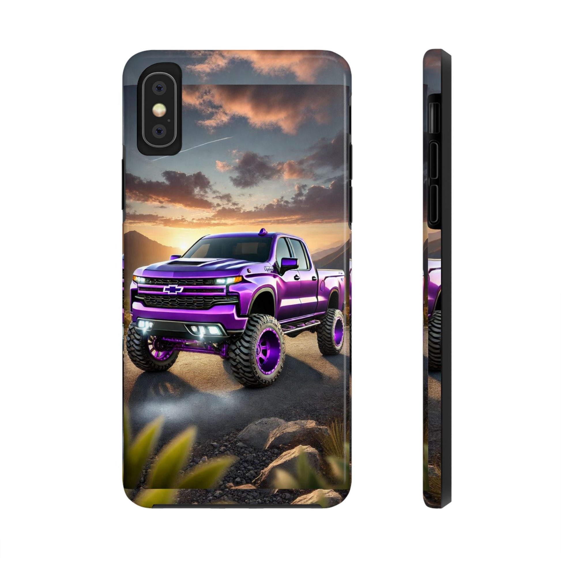 Purple Silverado art Phone Cases for Iphones & Samsung Phones Durable