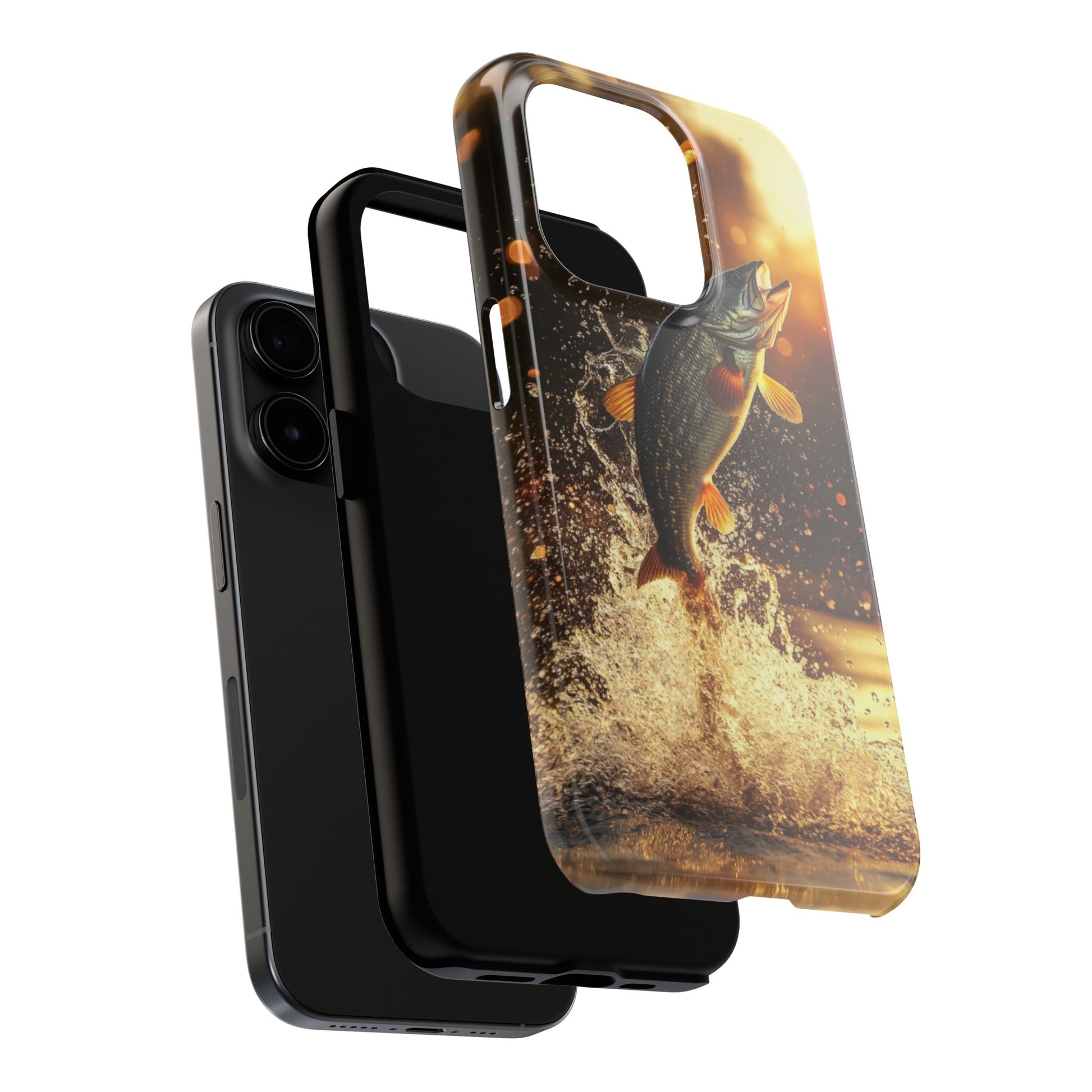 Jumping Bass Fish Theme Phone Cases for iPhones & Samsung Phones