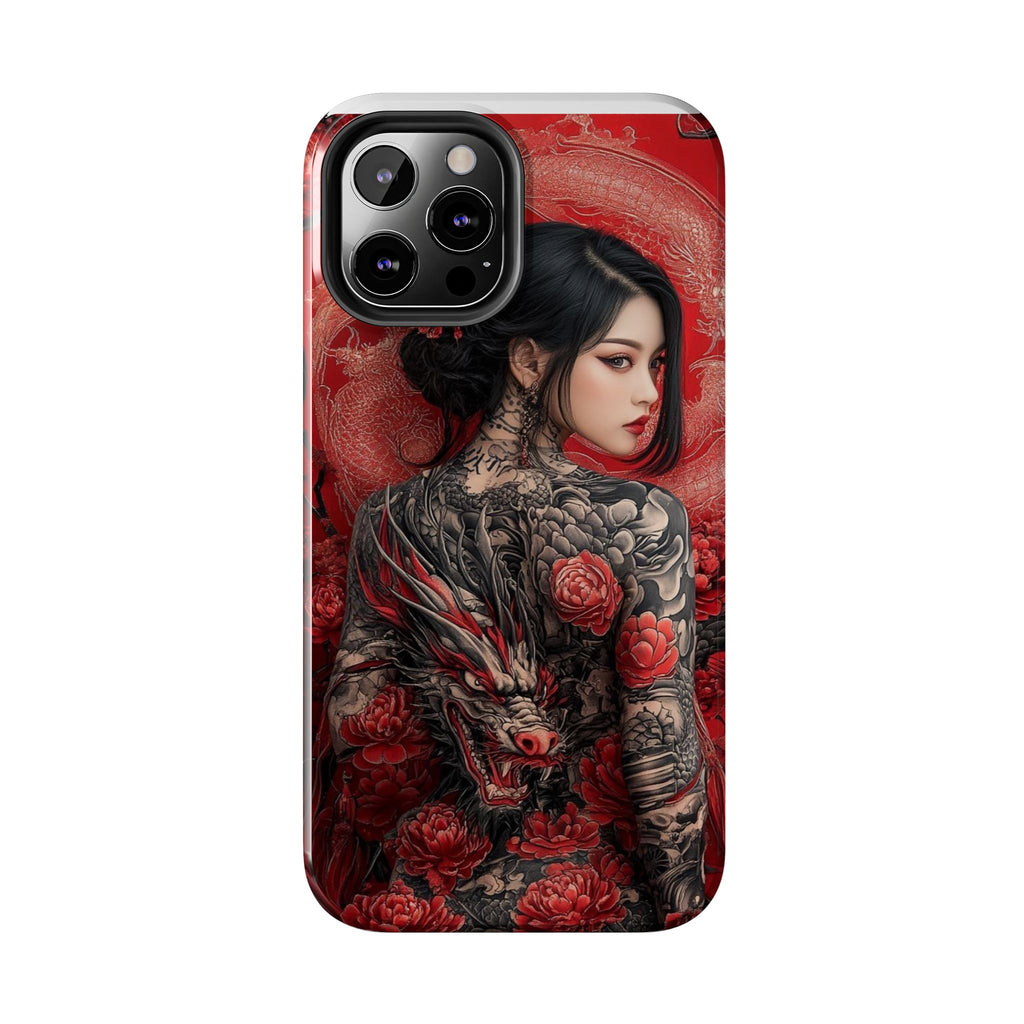 Japanese Geisha Tattooed Girl Phone Cases for Iphones & Samsung Durable
