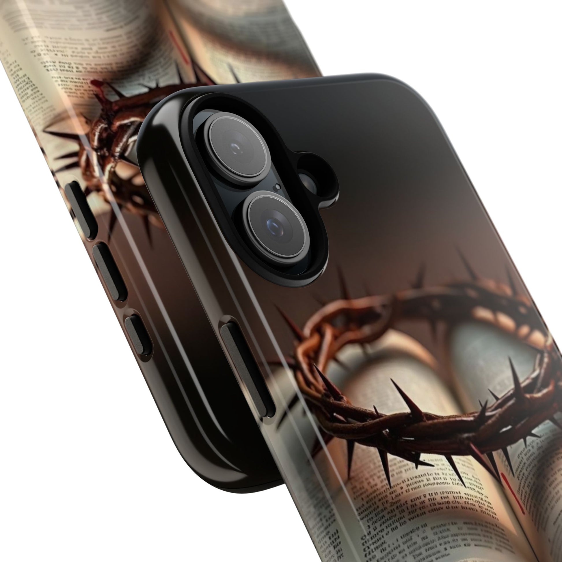 Crown of Thorns and Bible Christian Tough Cases for iPhones, Samsung, and Pixel