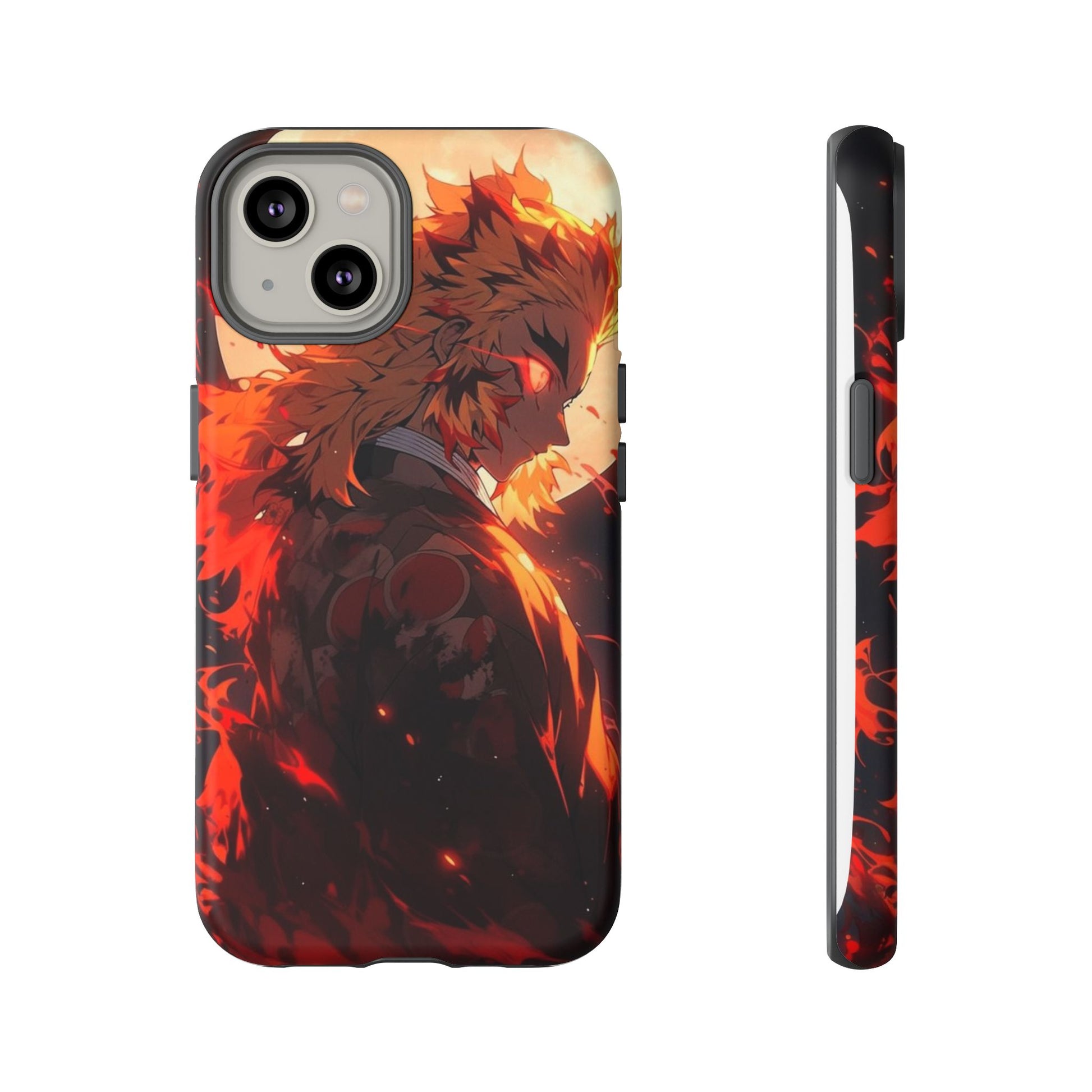 Demon Sl;ayer Rengoku Anime Phone Case, Tough Cases for iPhones, Samsung, and Pixel