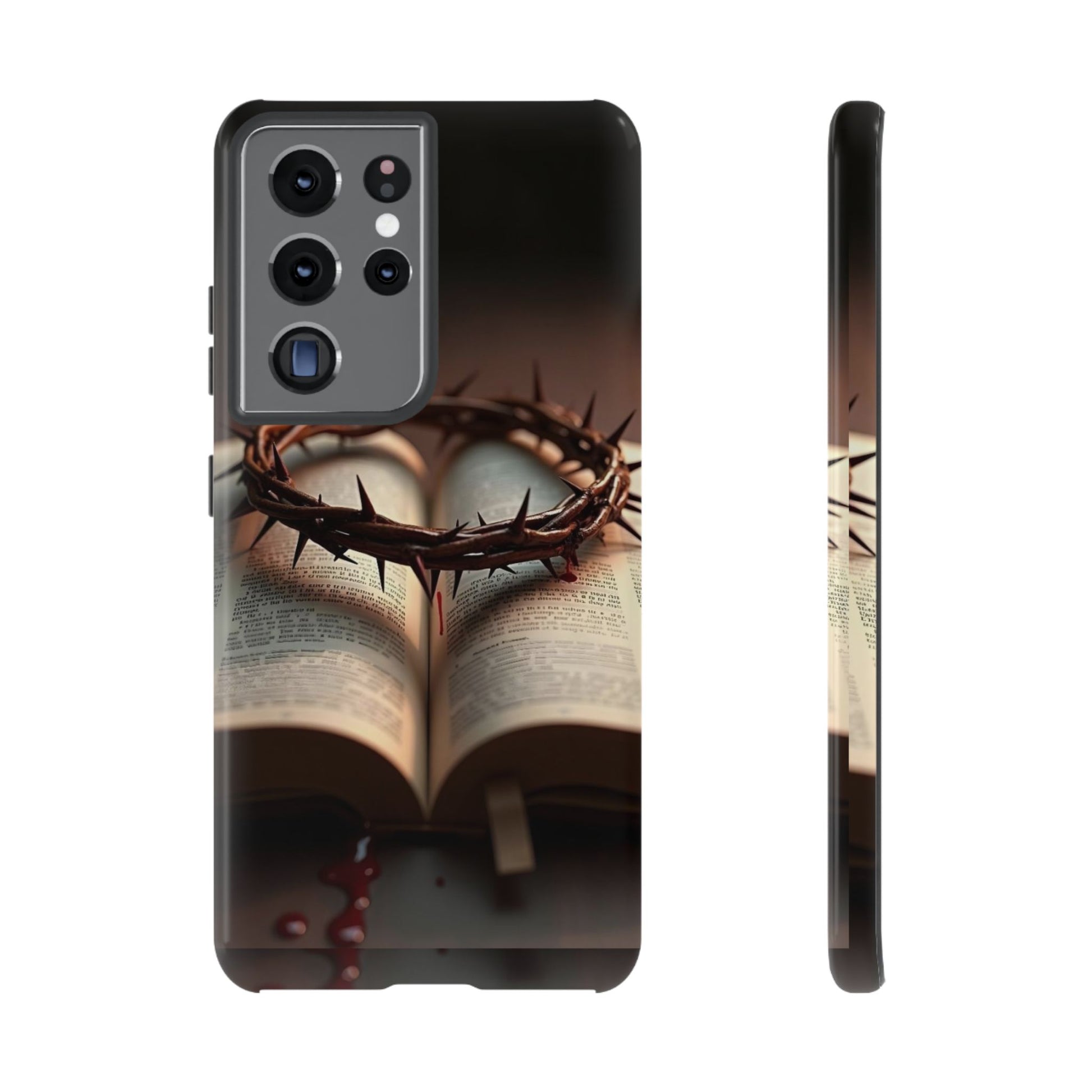 Crown of Thorns and Bible Christian Tough Cases for iPhones, Samsung, and Pixel