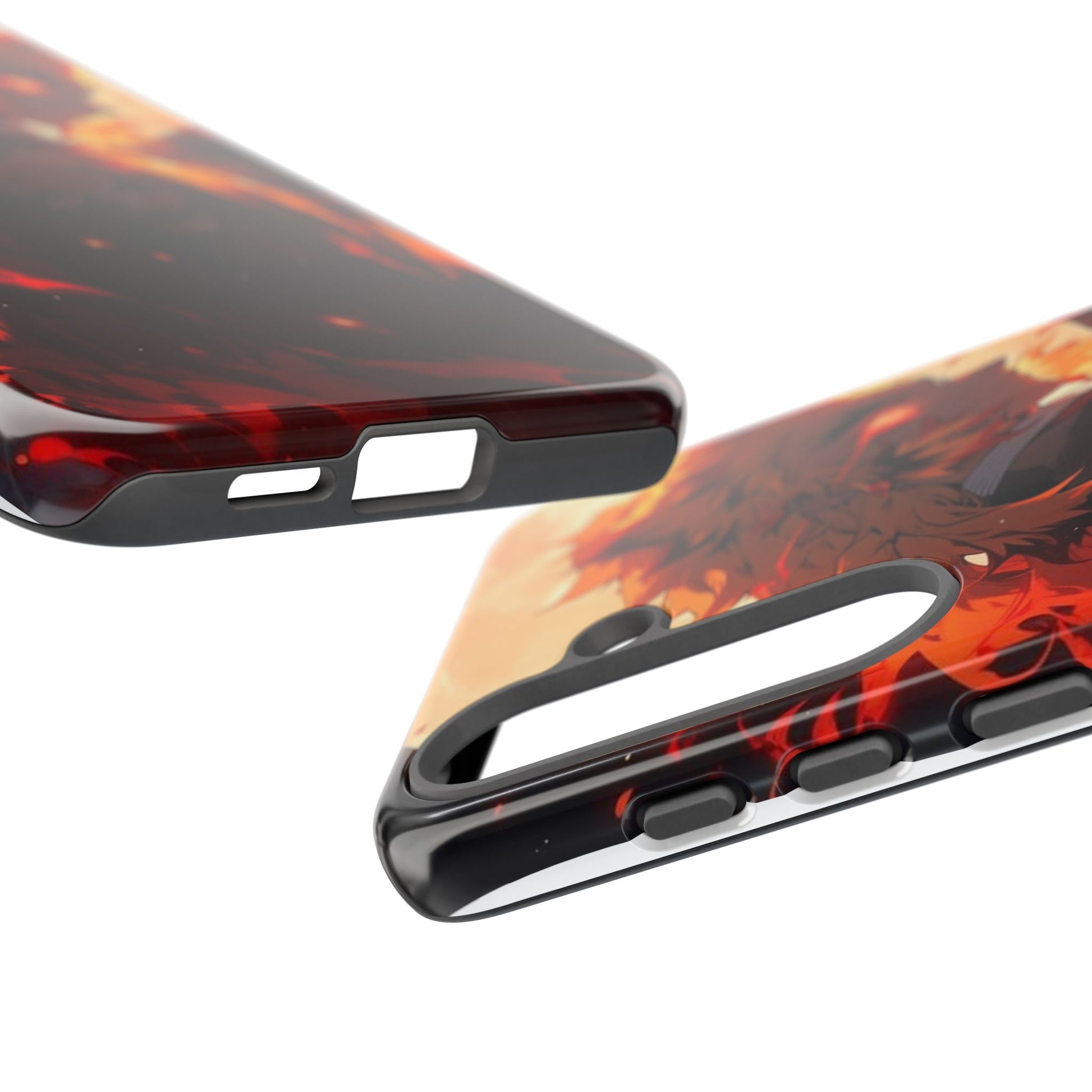 Demon Sl;ayer Rengoku Anime Phone Case, Tough Cases for iPhones, Samsung, and Pixel