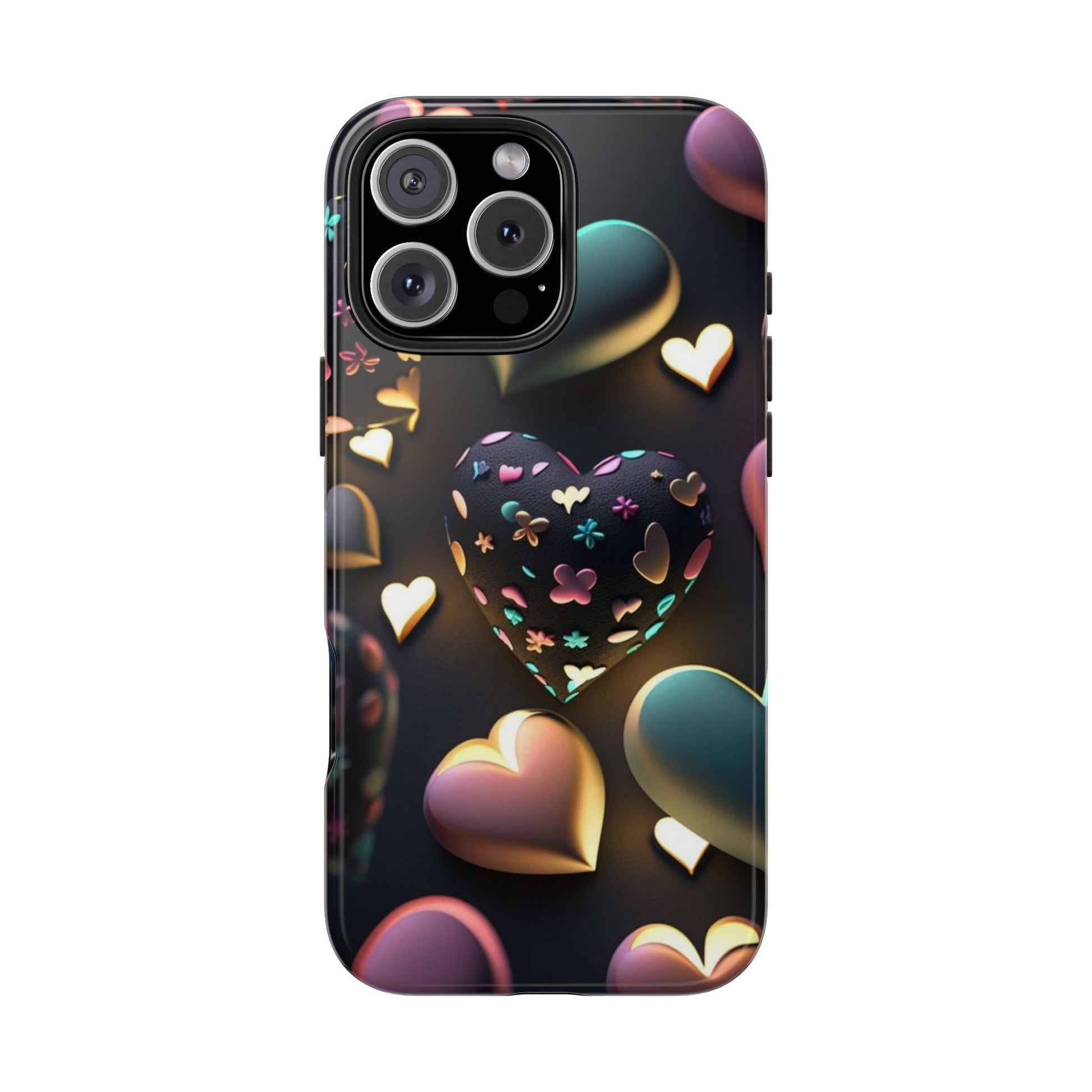 Floating Hearts Themed Tough Phone Cases for Iphones & Samsung Phones