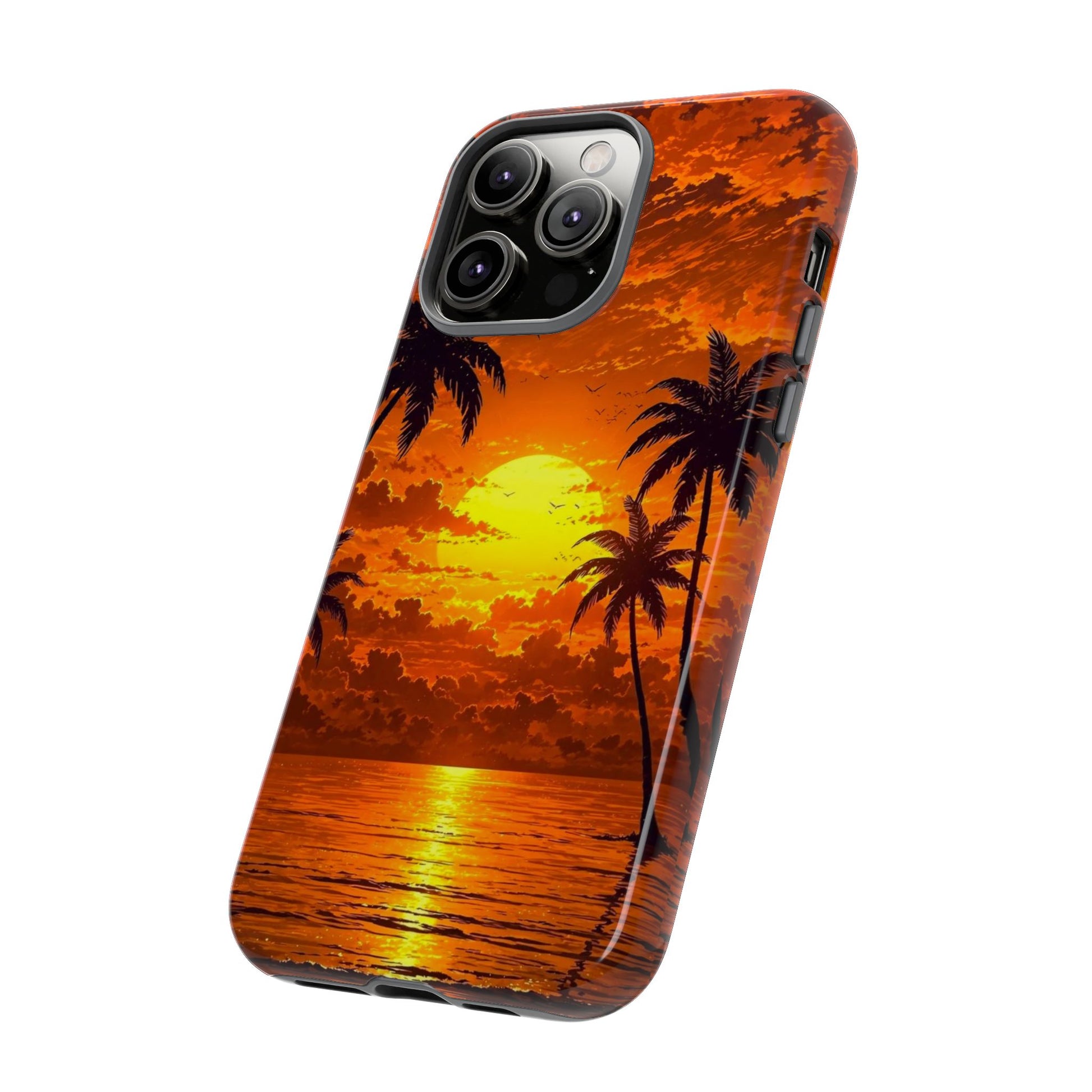 Beautiful Beach Sunset Tough Cases for iPhones, Samsung, and Pixel