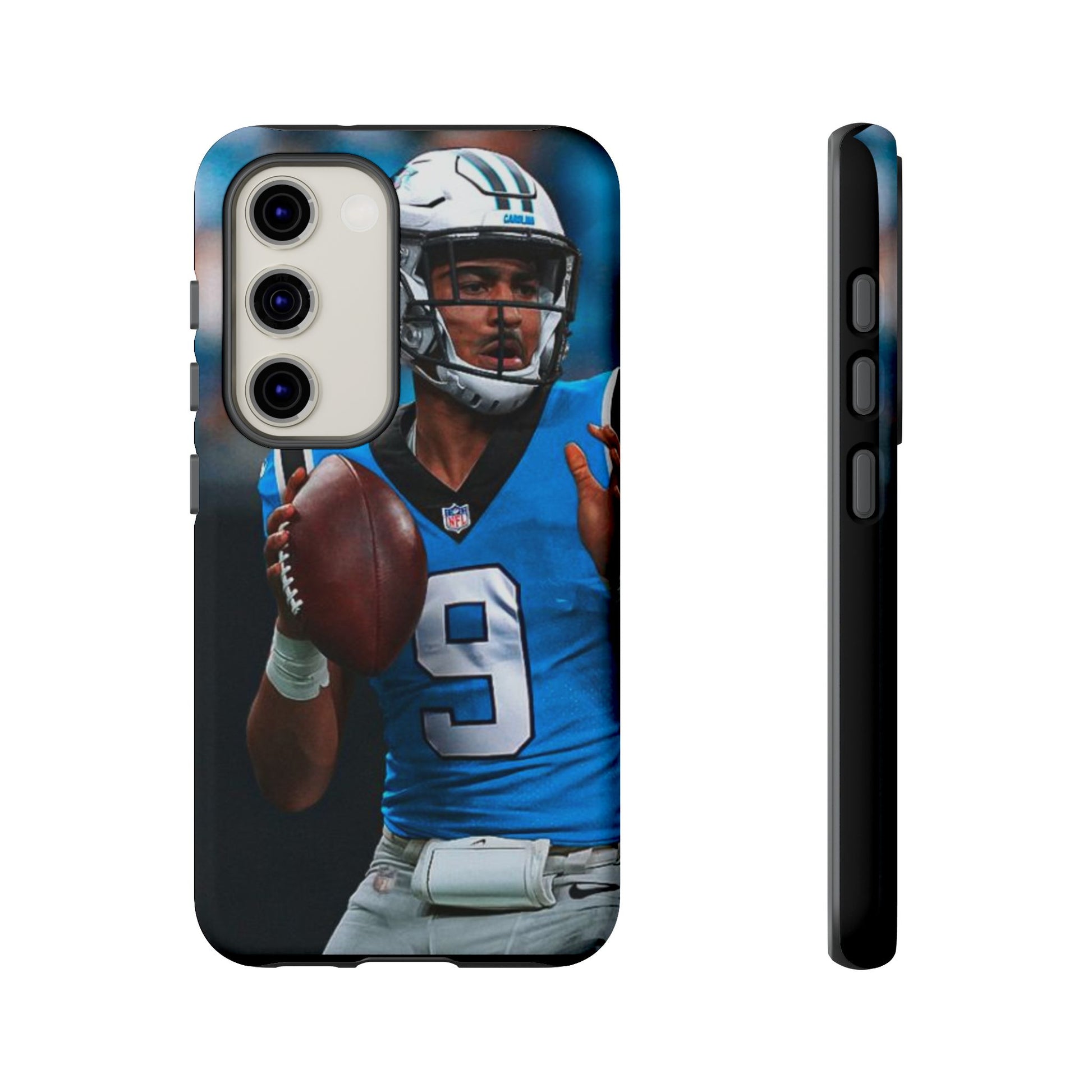 Carolina Panthers Bryce Young Football Tough Cases for iPhones, Samsung, and Pixel