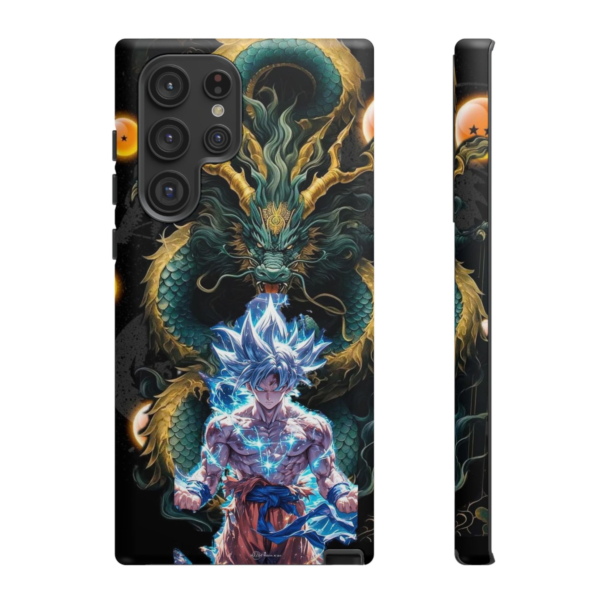 Anime Goku x Shenron Dragonball Z Tough Cases for iPhones, Samsung, and Pixel