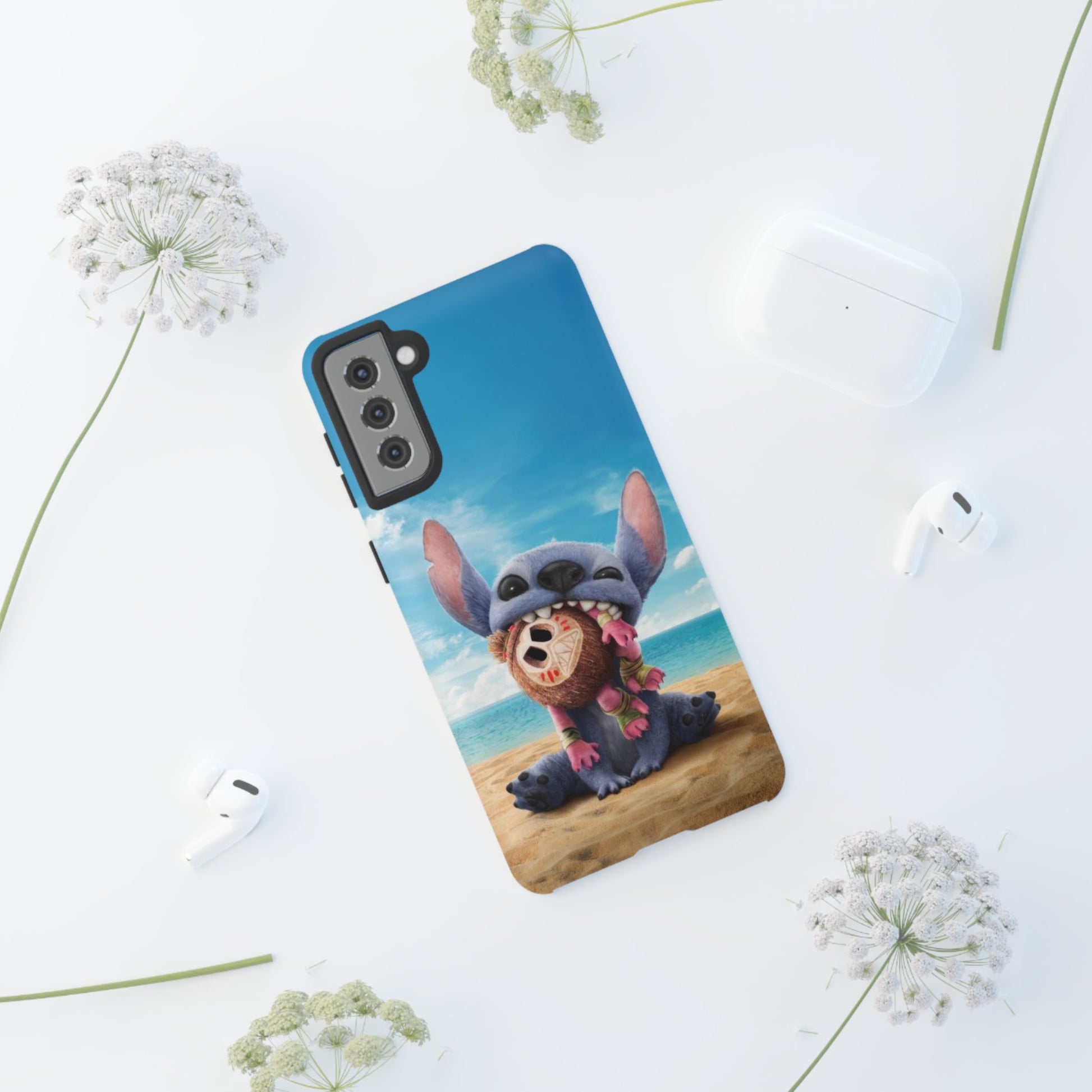 Stitch Beach Sunset Landscape Phone Case for iPhone, Samsung Galaxy, & Pixel Phones