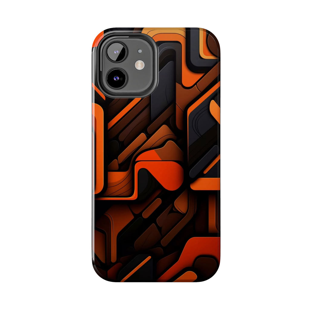 Orange Abstract Art Design Phone Case for Select iPhones & Samsung Galaxy Phones