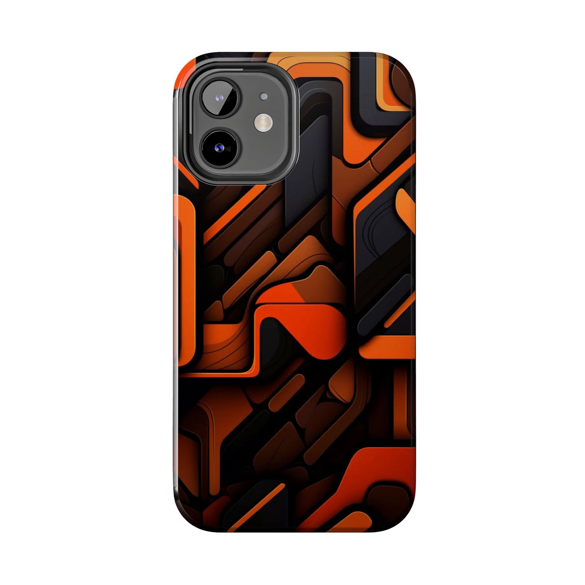 Orange Abstract Art Design Phone Case for Select iPhones & Samsung Galaxy Phones