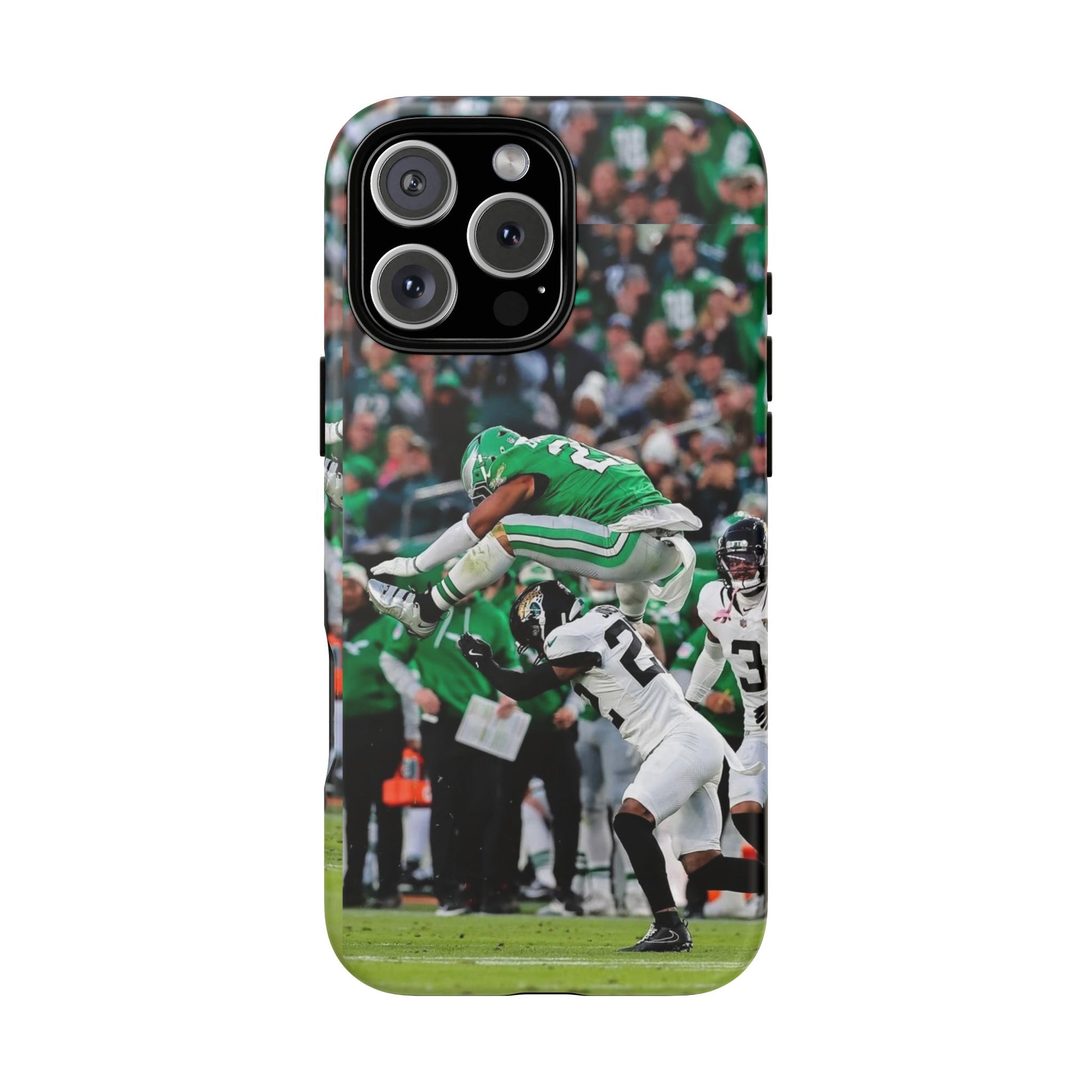 Saquon Barkley The Huddle Eagles Football Tough Cases for iPhones, Samsung, and Pixel