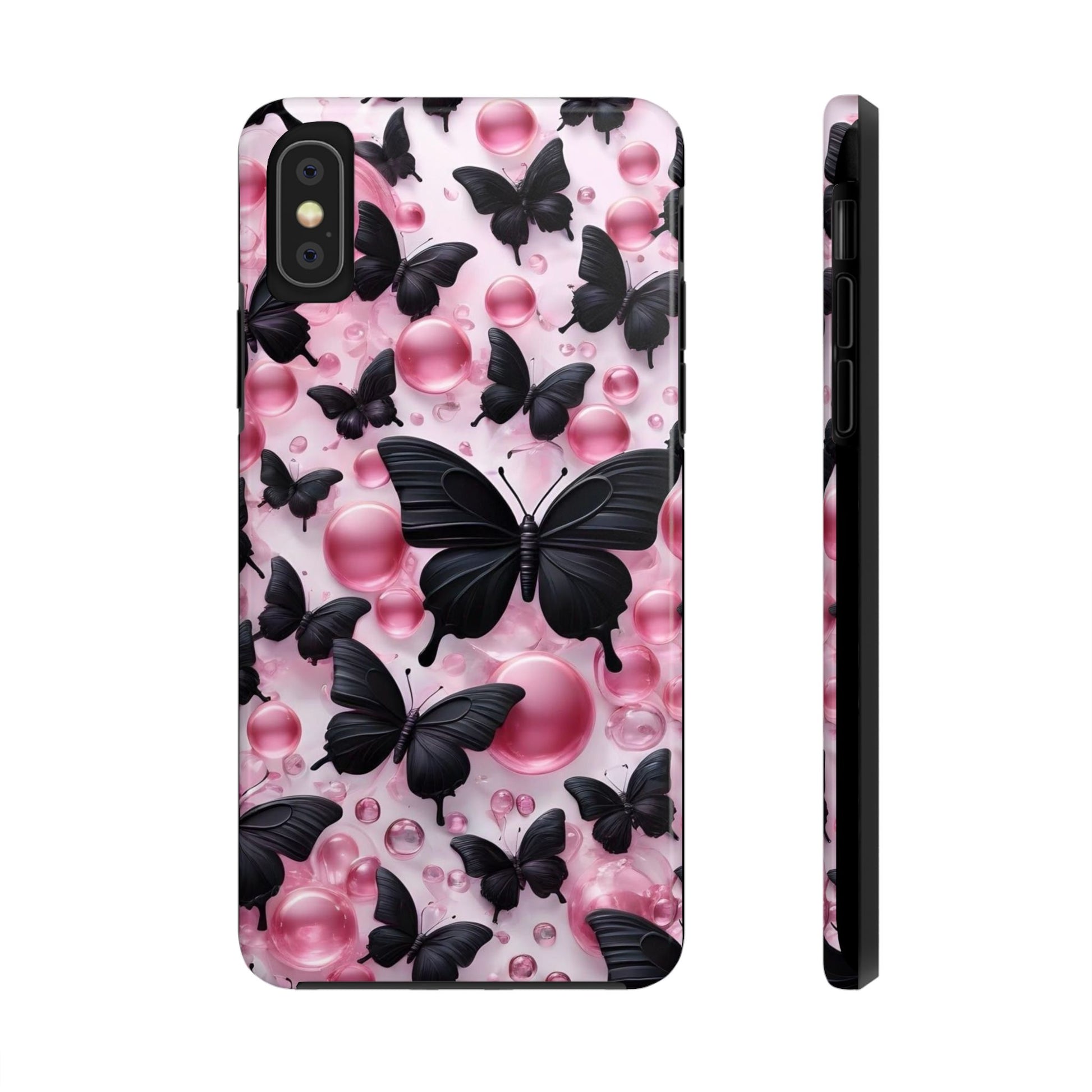 Pearls and Butterflies Theme Phone Cases for iPhones & Samsung Phones