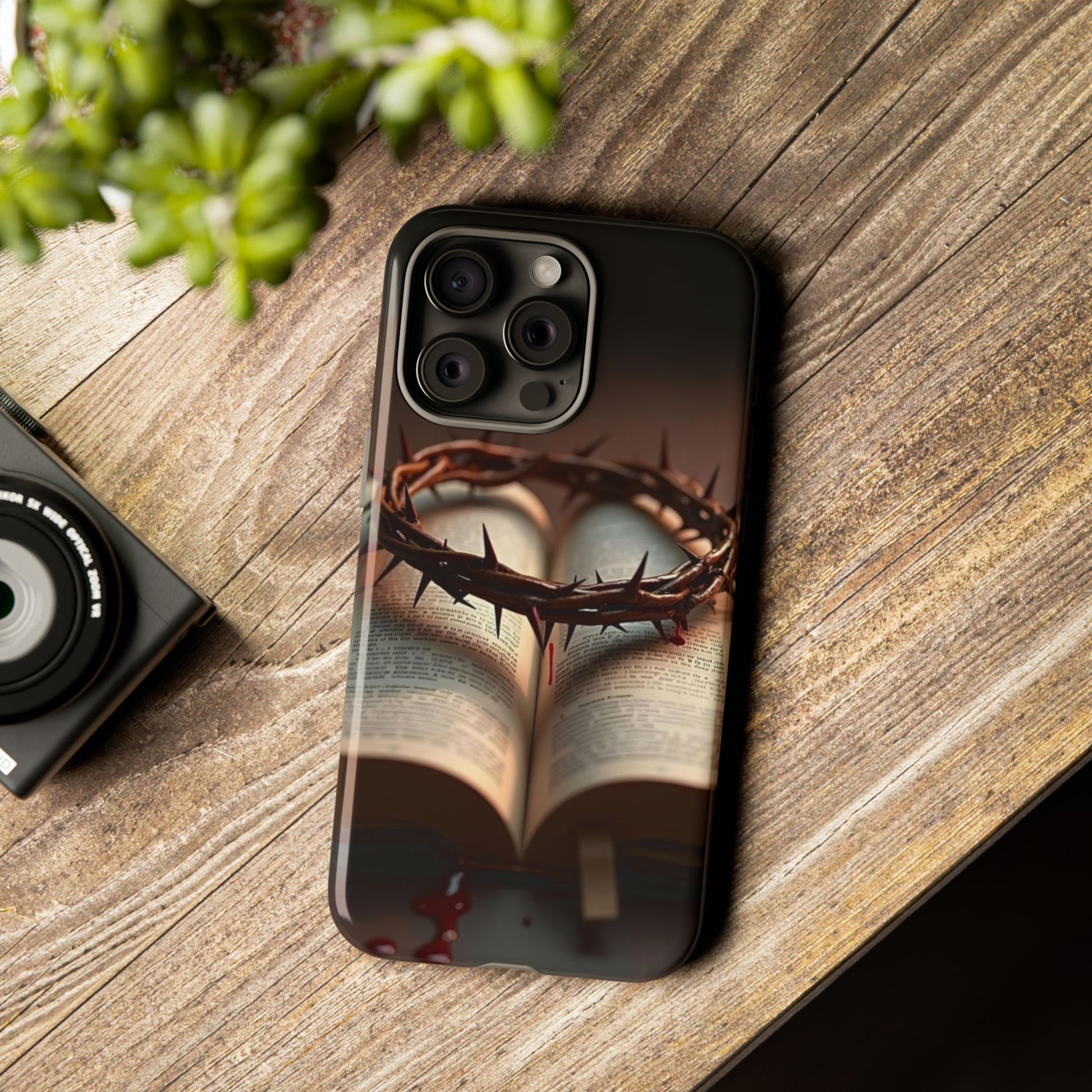 Crown of Thorns and Bible Christian Tough Cases for iPhones, Samsung, and Pixel