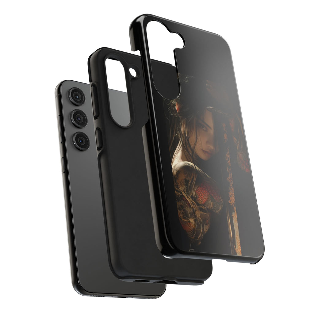 Samurai Female Warrior Design Phone Cases for iPhone & Samsung Galaxy Phones