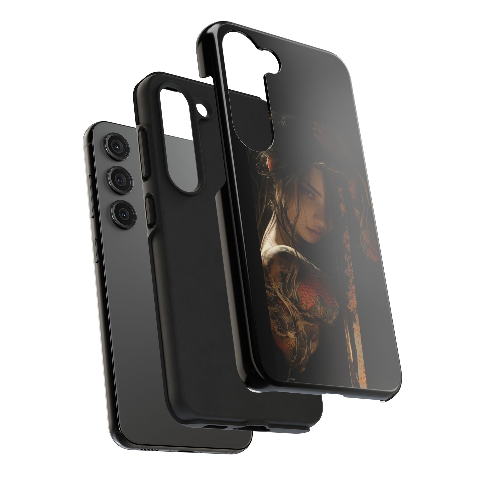 Samurai Female Warrior Design Phone Cases for iPhone & Samsung Galaxy Phones