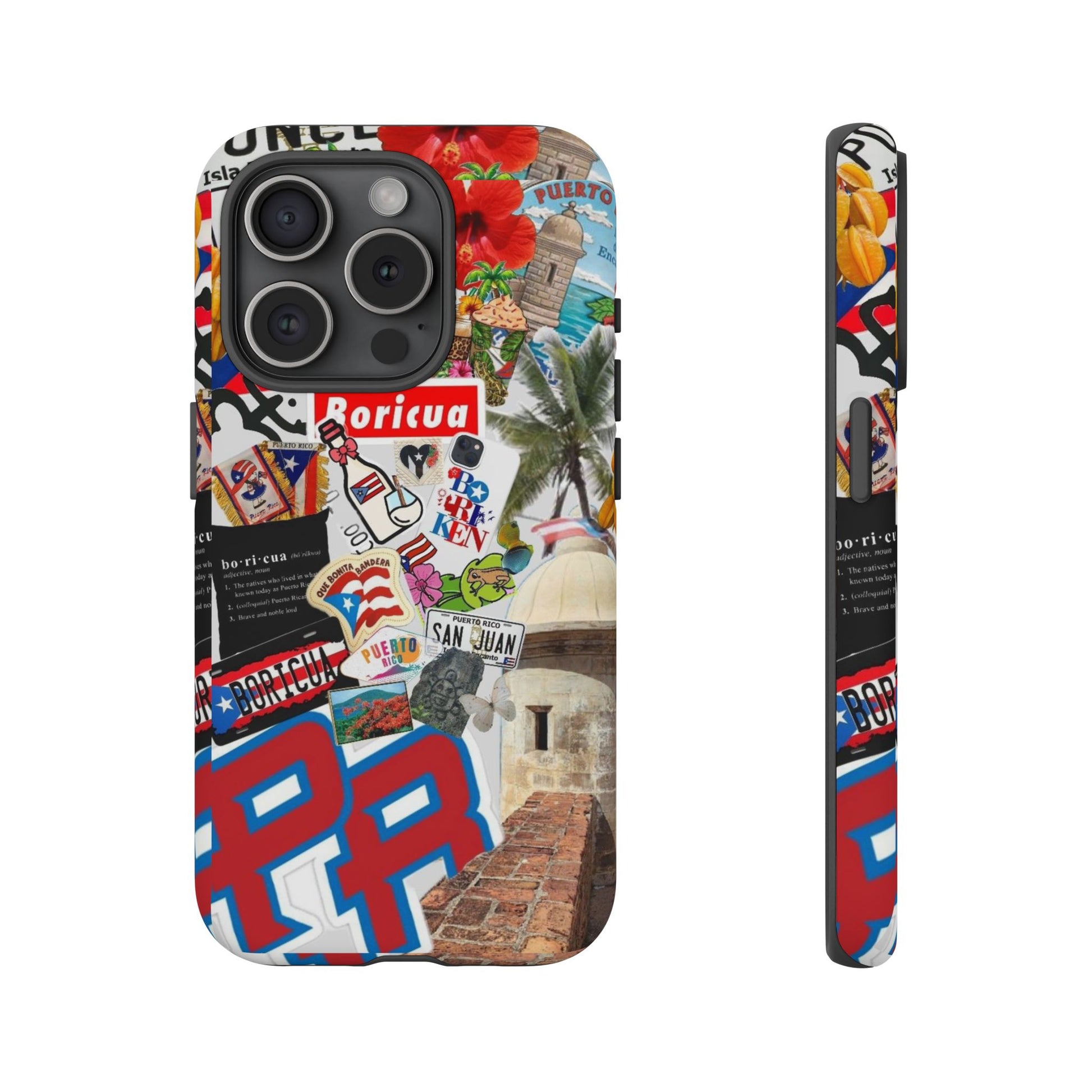 Puerto Rico Boricua Art Tough Cases for iPhones, Samsung, and Pixel