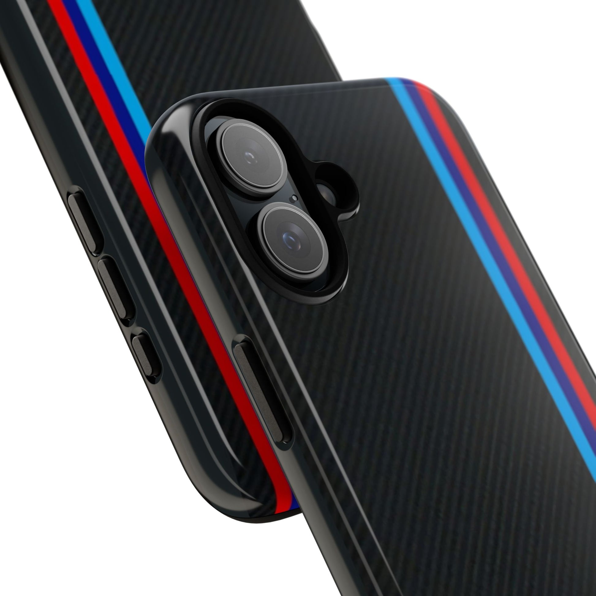 BMW M Stripes Carbon Fiber Design Tough Cases for iPhones, Samsung, and Pixel