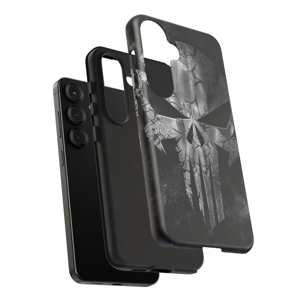 The Punisher Logo Art Tough Cases for iPhones, Samsung, and Pixel