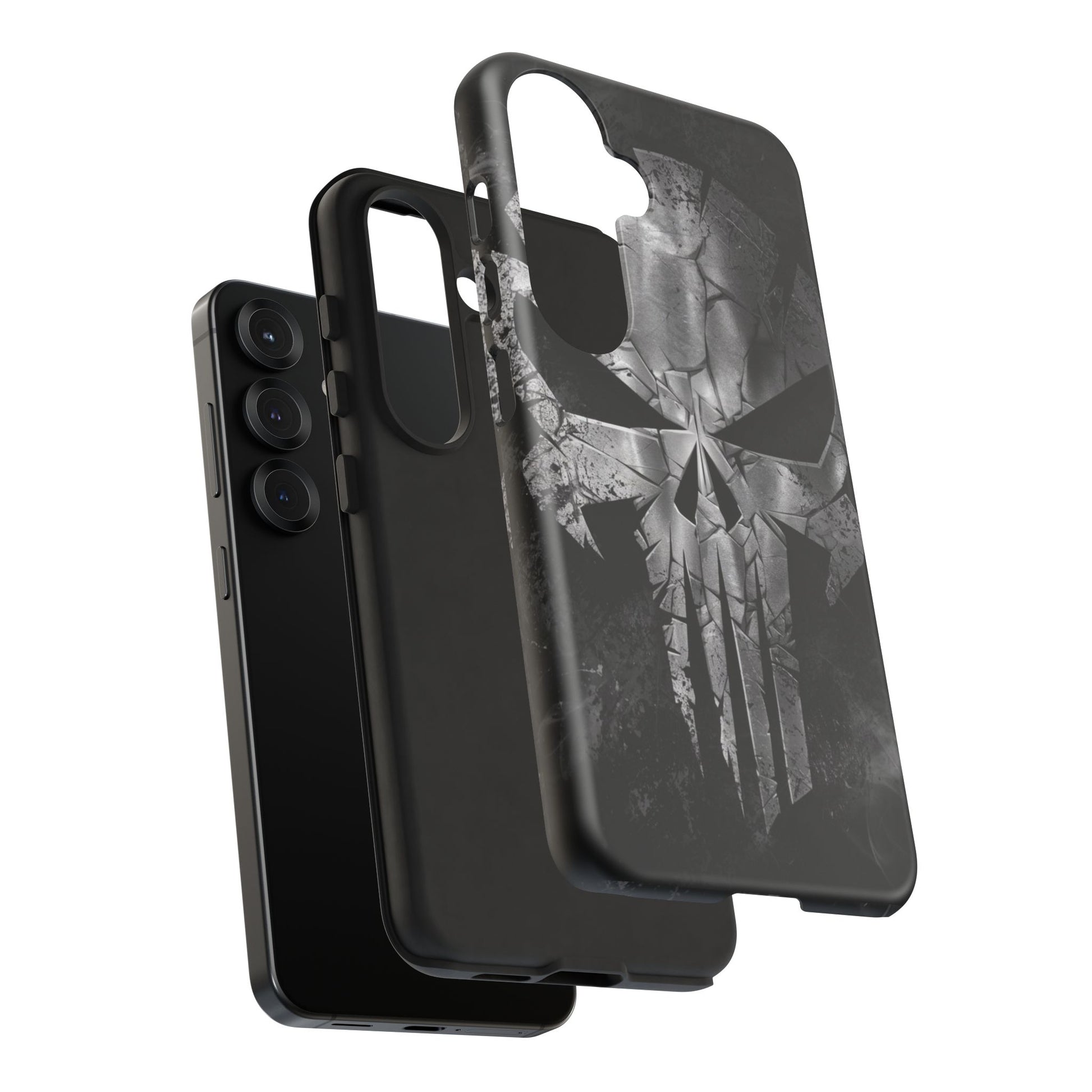 The Punisher Logo Art Tough Cases for iPhones, Samsung, and Pixel
