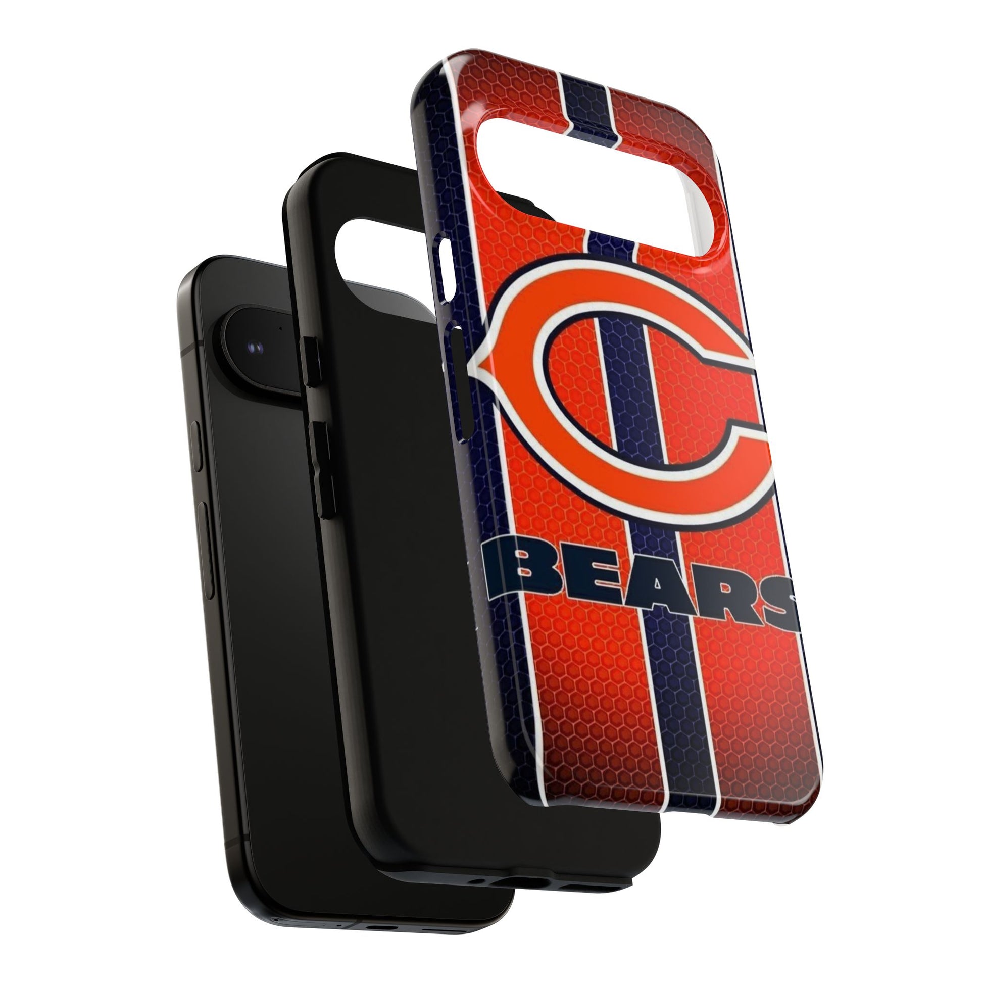 Chicago Bears Stripes Football Phone Case, Tough Cases for iPhones, Samsung, and Pixel