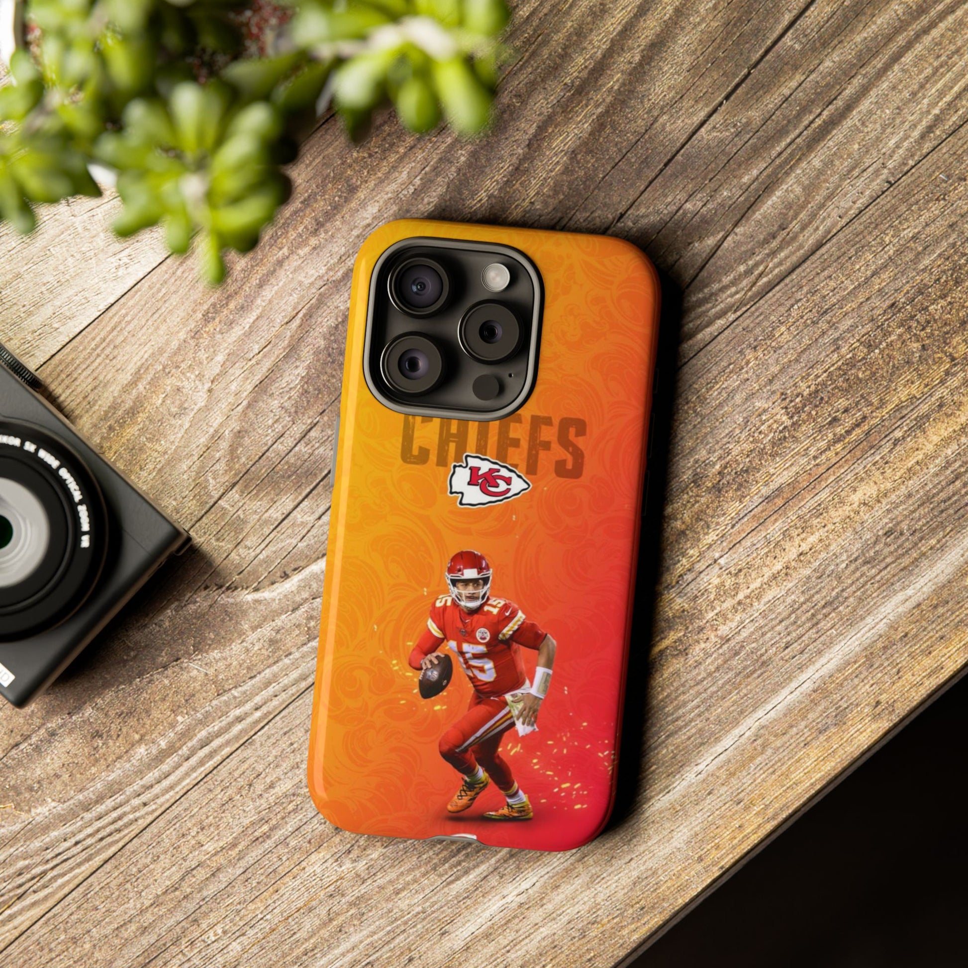 Kansas City Chiefs Patrick Mahomes Football Tough Cases for iPhones, Samsung, and Pixel